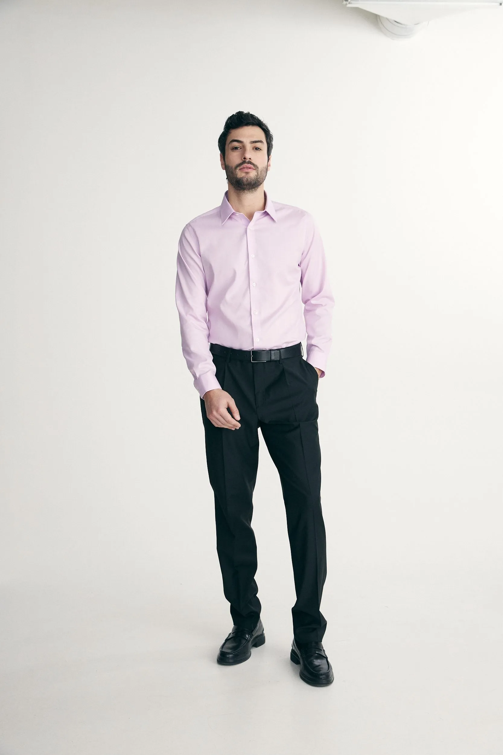 Non-iron fitted textured shirt sold by Tristan Style product image thumbnail 3