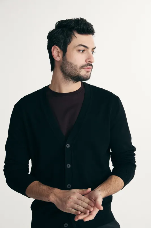 V-neck cardigan sold by Tristan Style