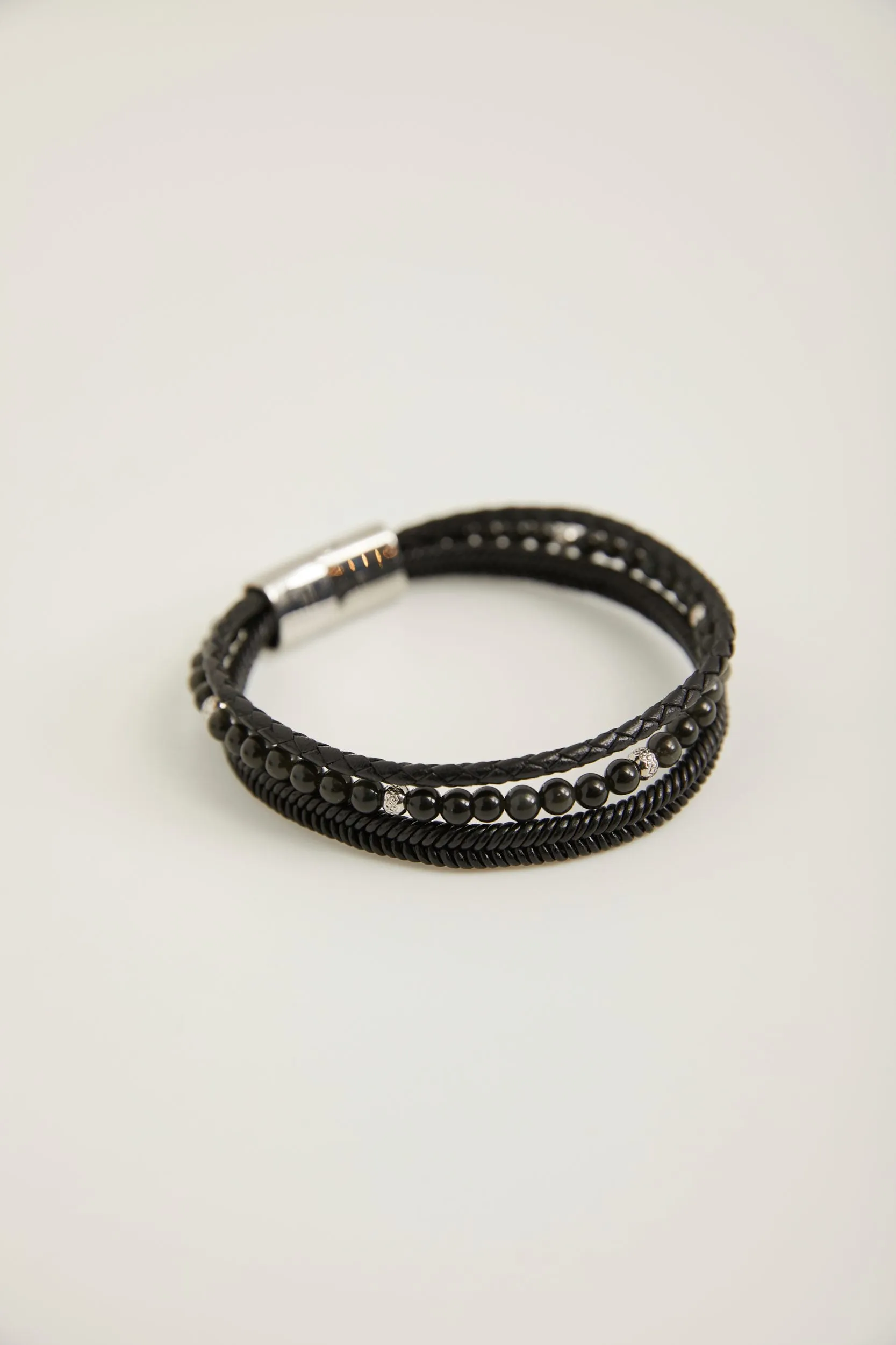 Multi row leather bracelet sold by Tristan Style product image thumbnail 3