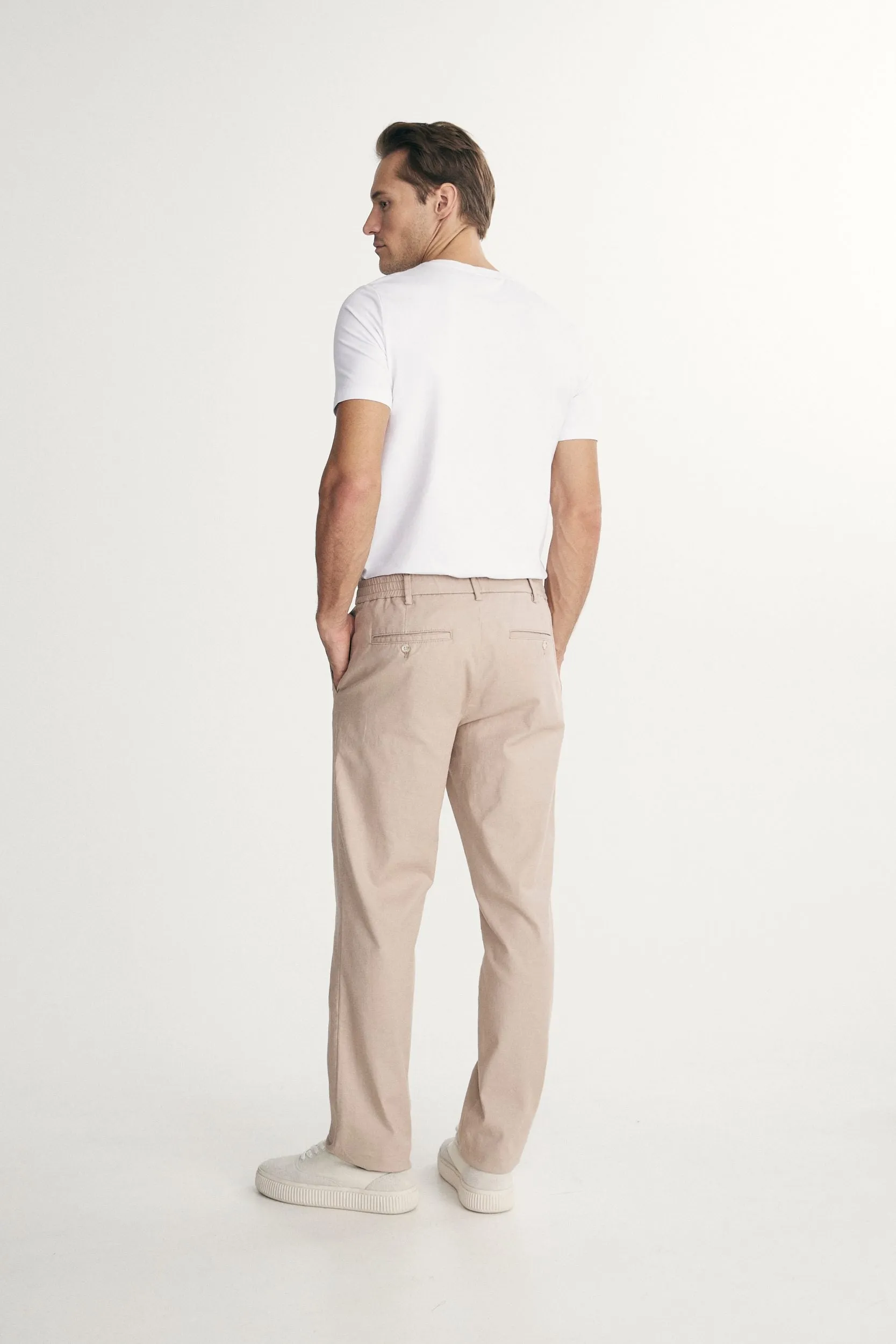 Straight-leg pants with elastic sold by Tristan Style product image thumbnail 2