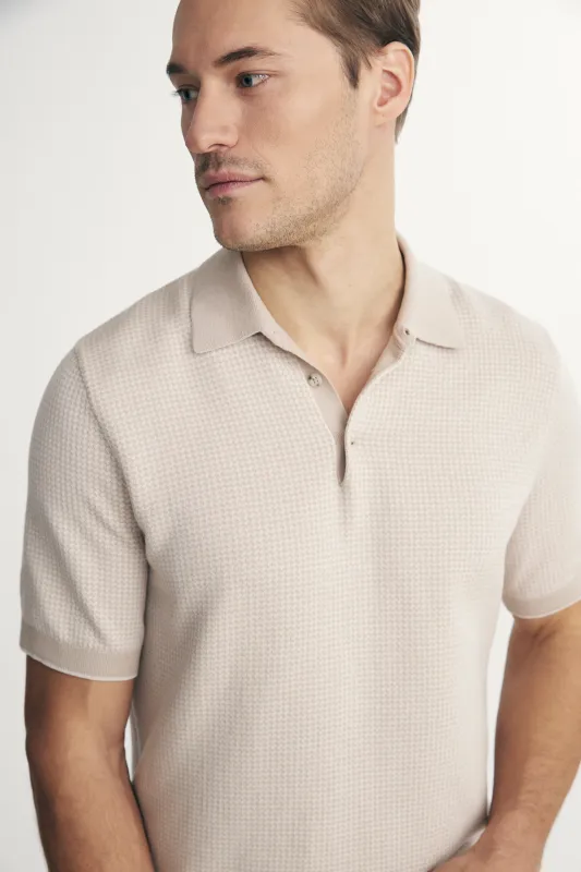 Jacquard polo sold by Tristan Style