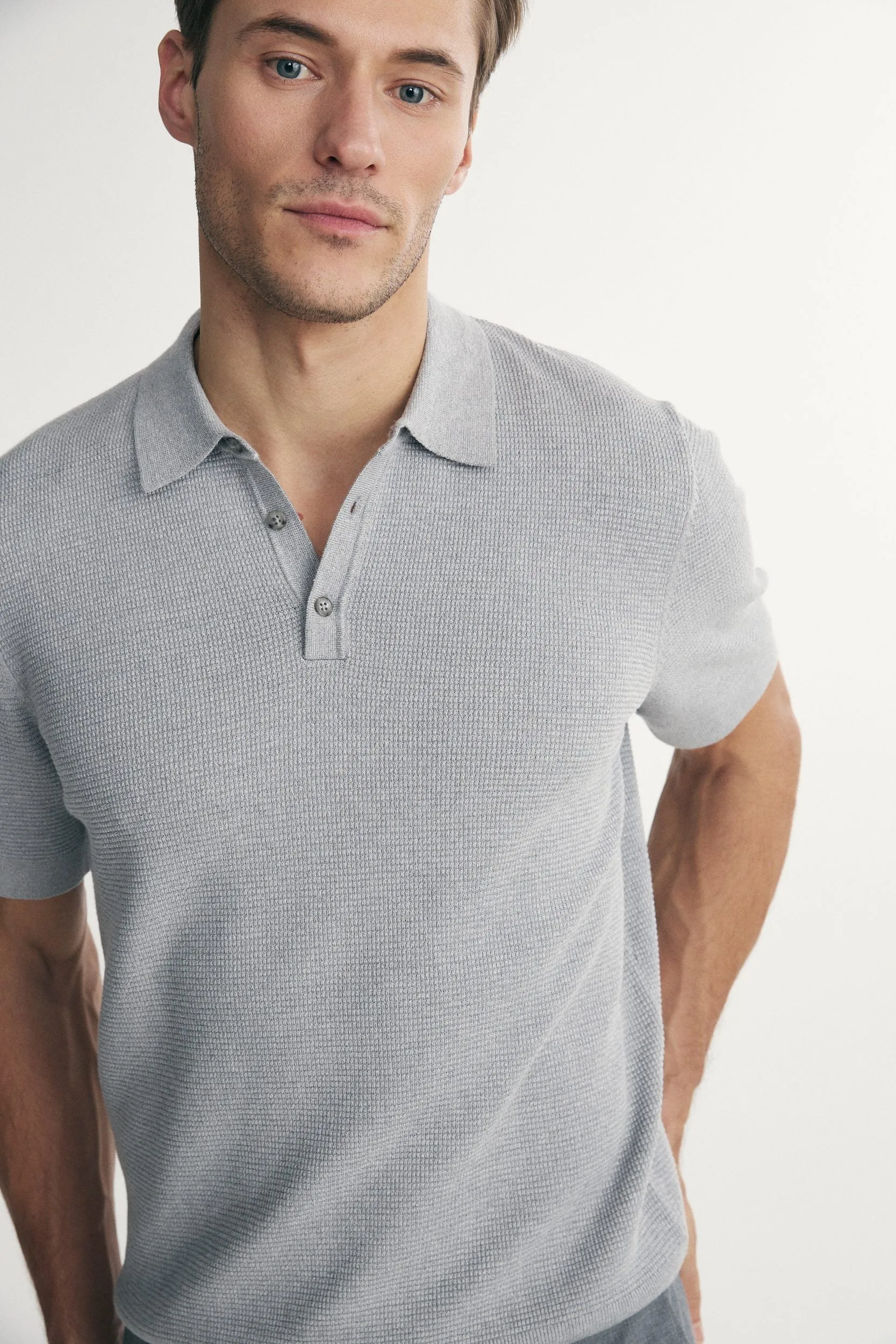 Knit polo sold by Tristan Style