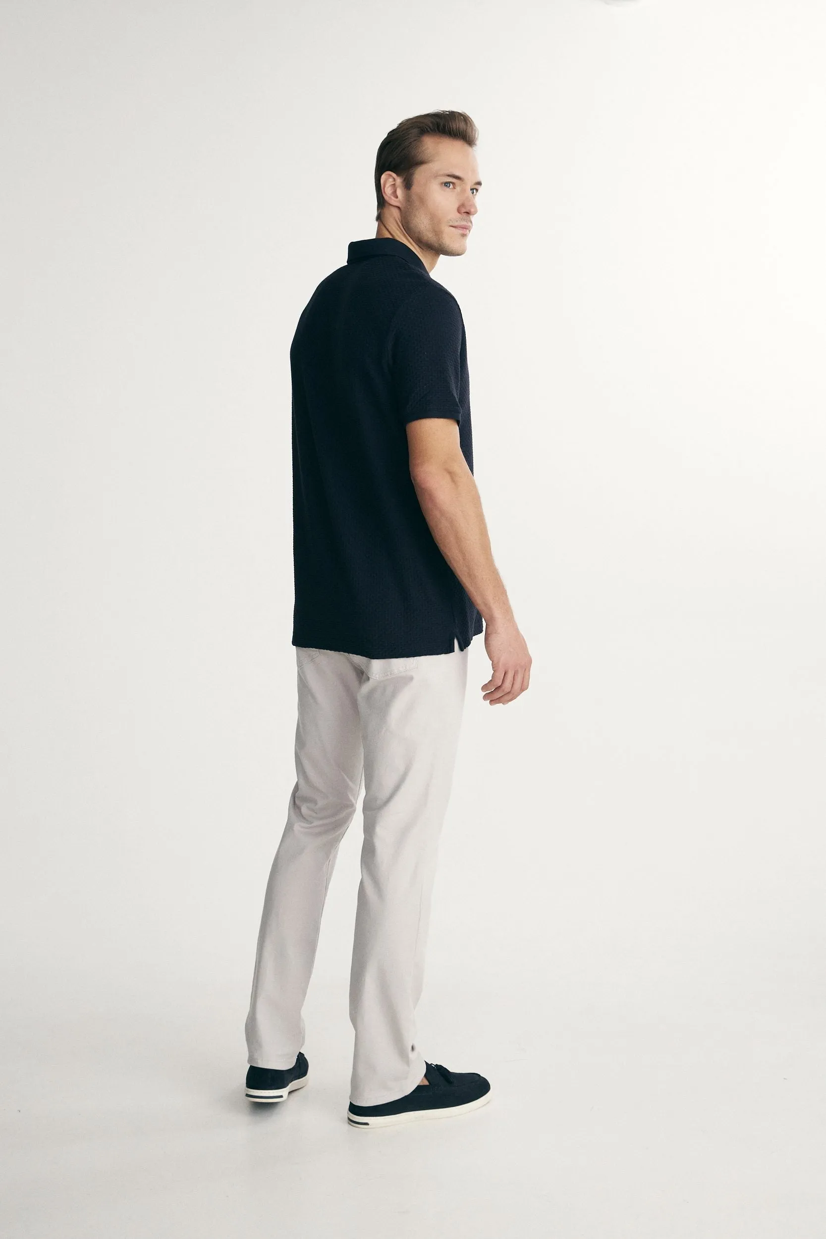 Contrasting detail polo sold by Tristan Style product image thumbnail 2
