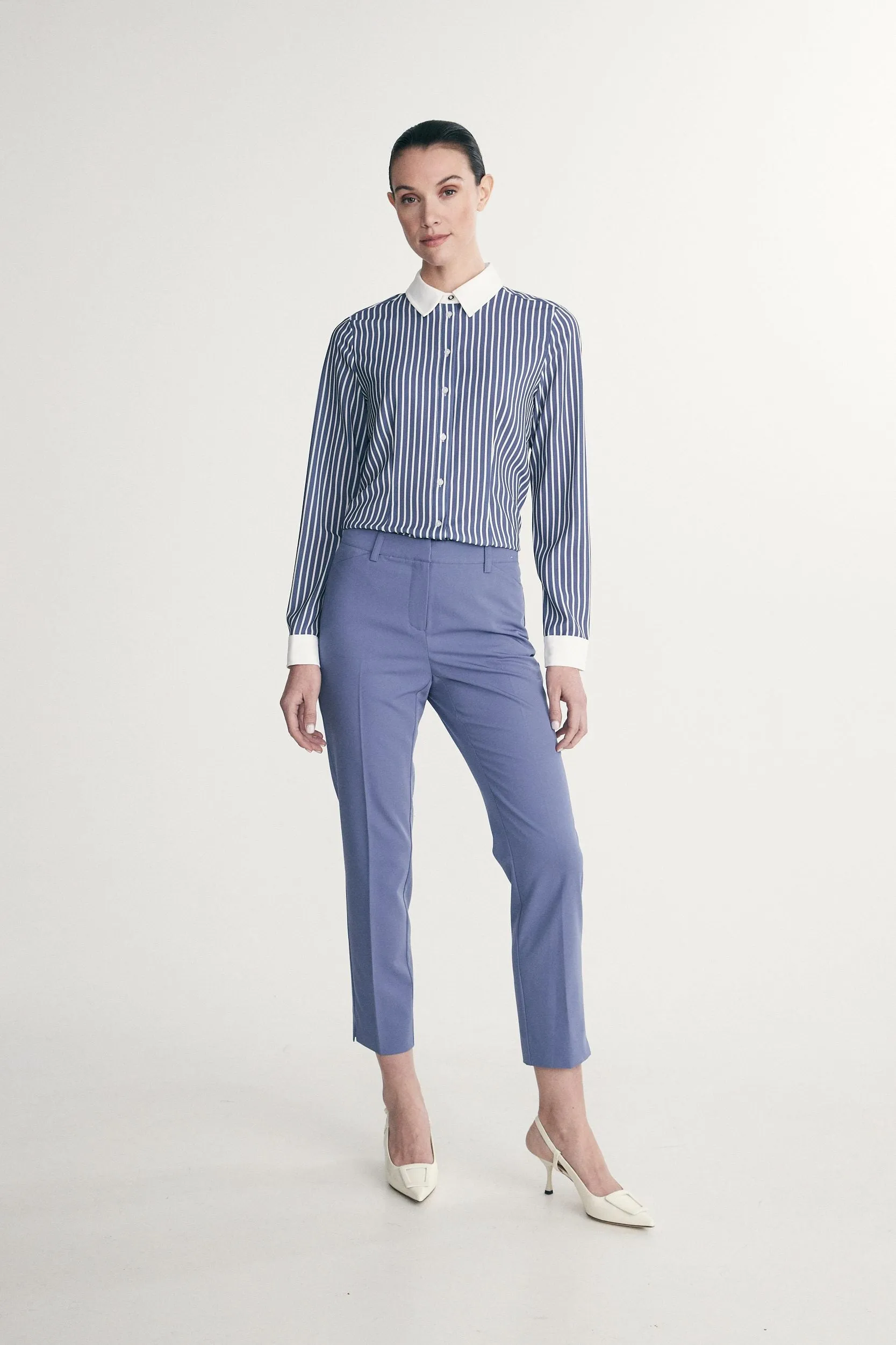 Straight cropped pants sold by Tristan Style