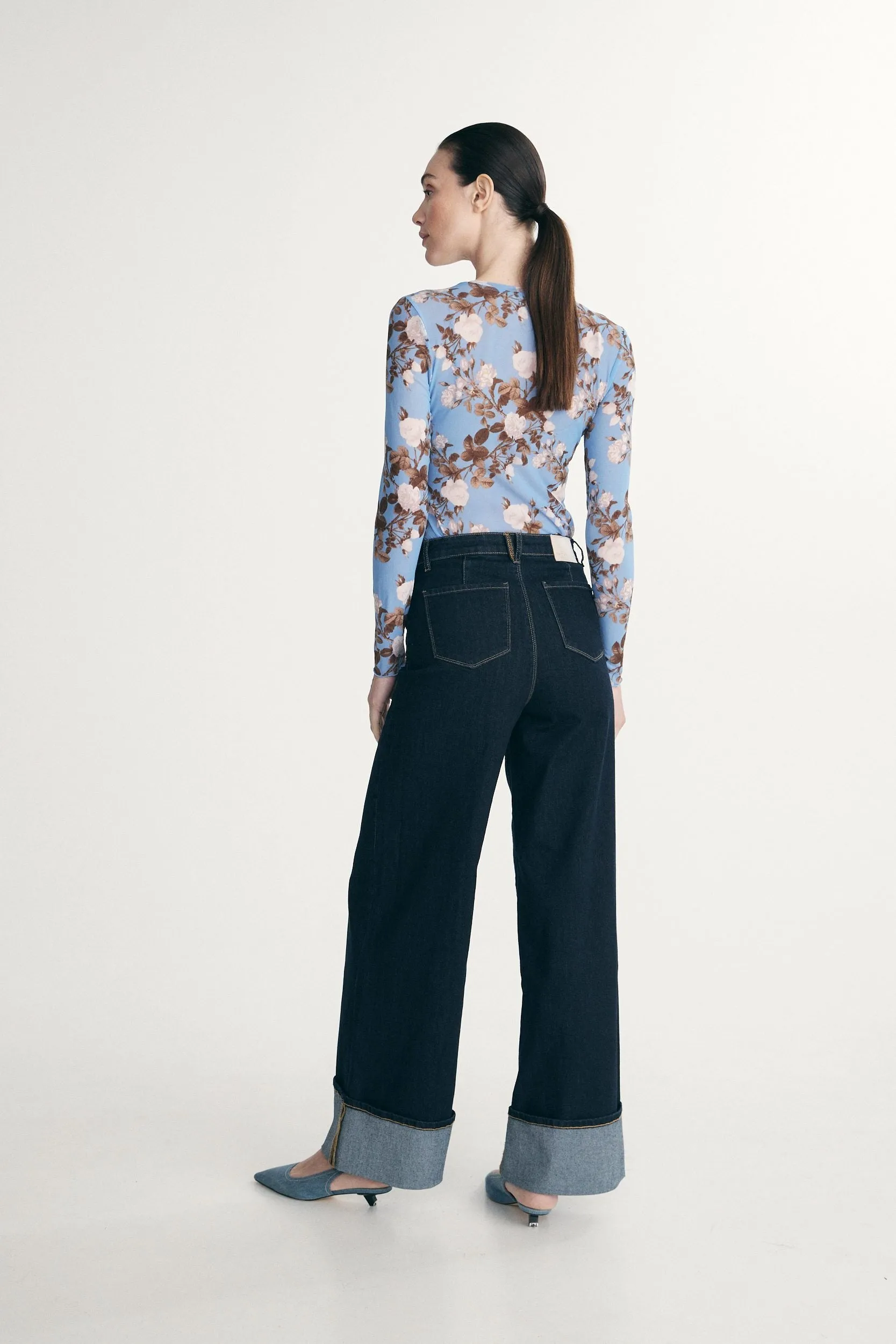 Wide leg high waist jeans sold by Tristan Style product image thumbnail 2