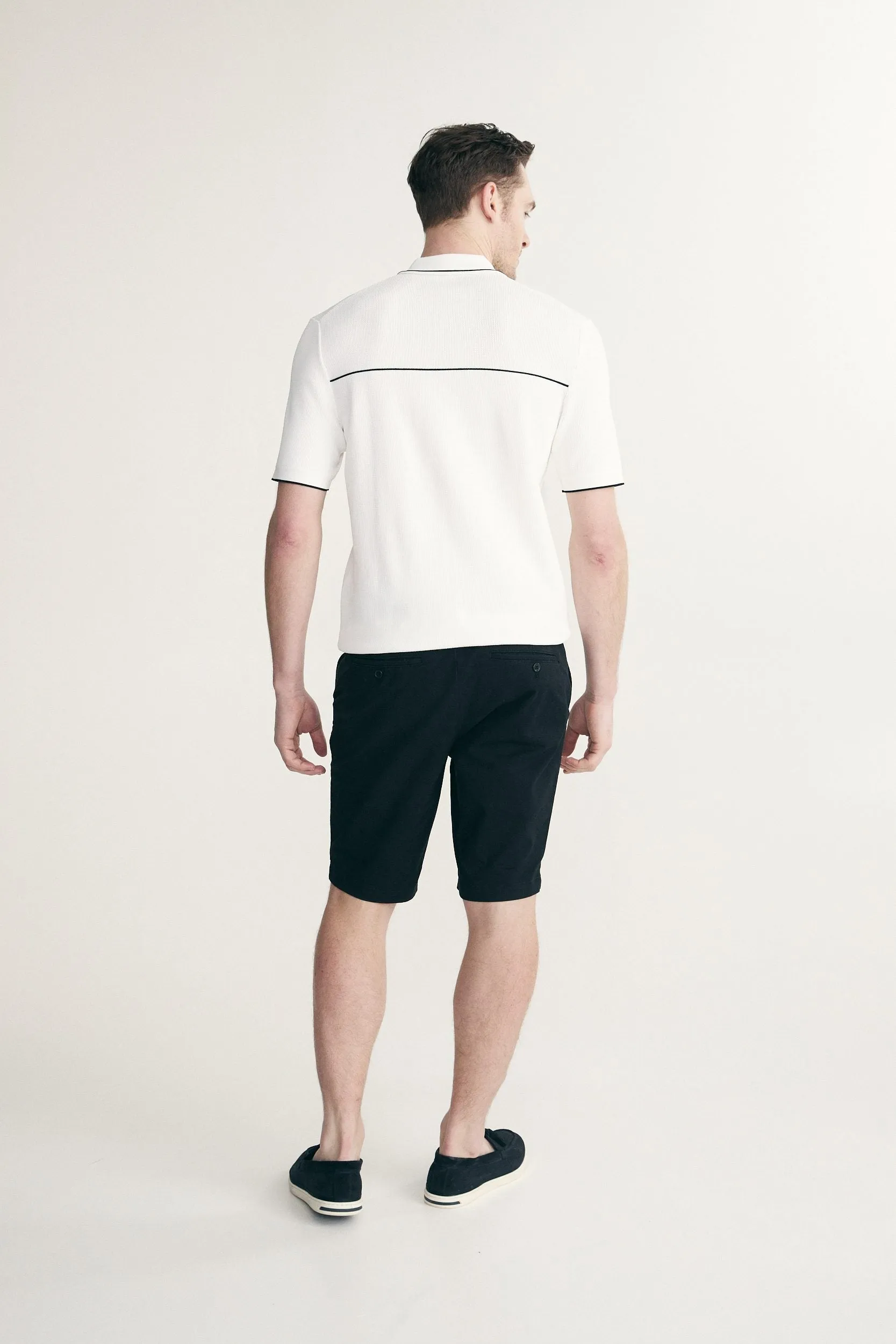 Contrast details knitted polo sold by Tristan Style product image thumbnail 5