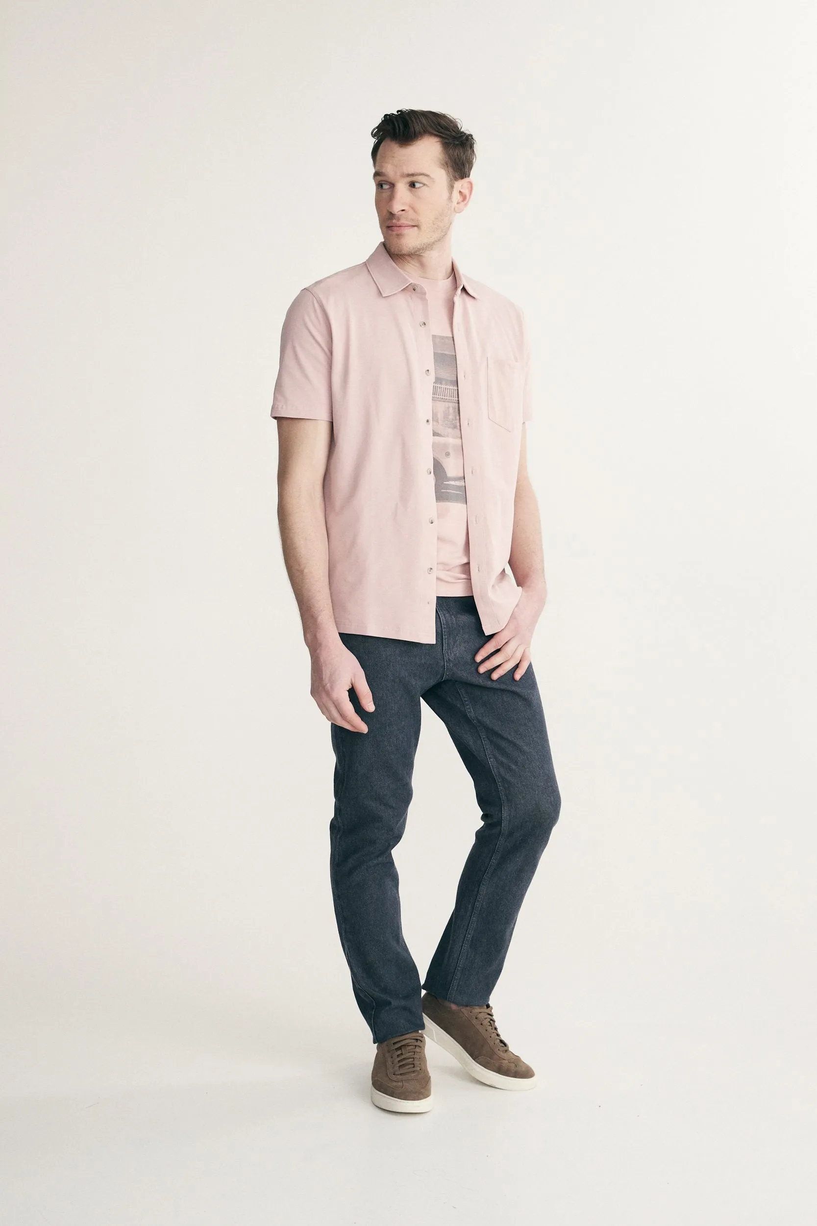 Short sleeves pique shirt sold by Tristan Style product image thumbnail 4