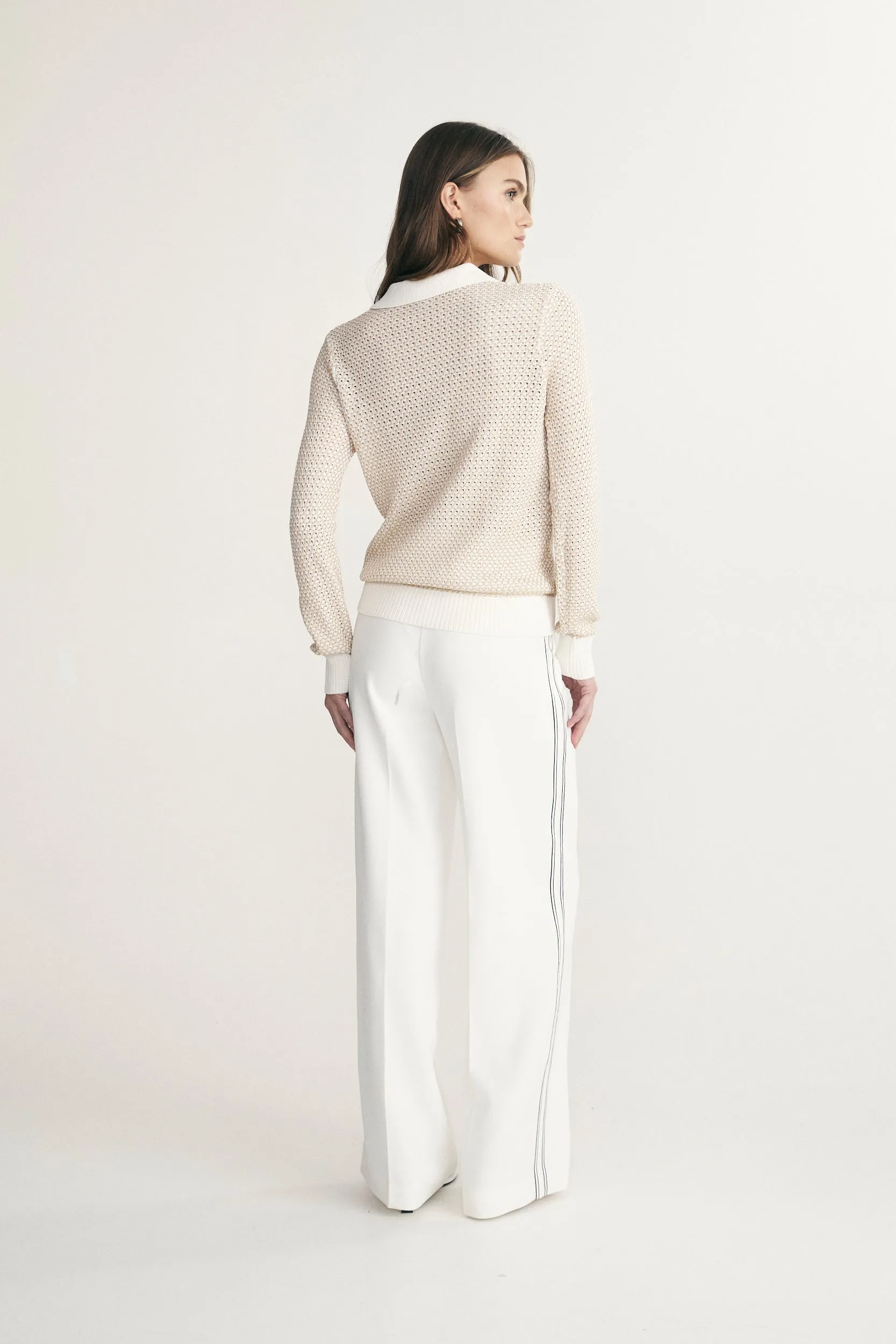 Textured polo sweater sold by Tristan Style product image thumbnail 2