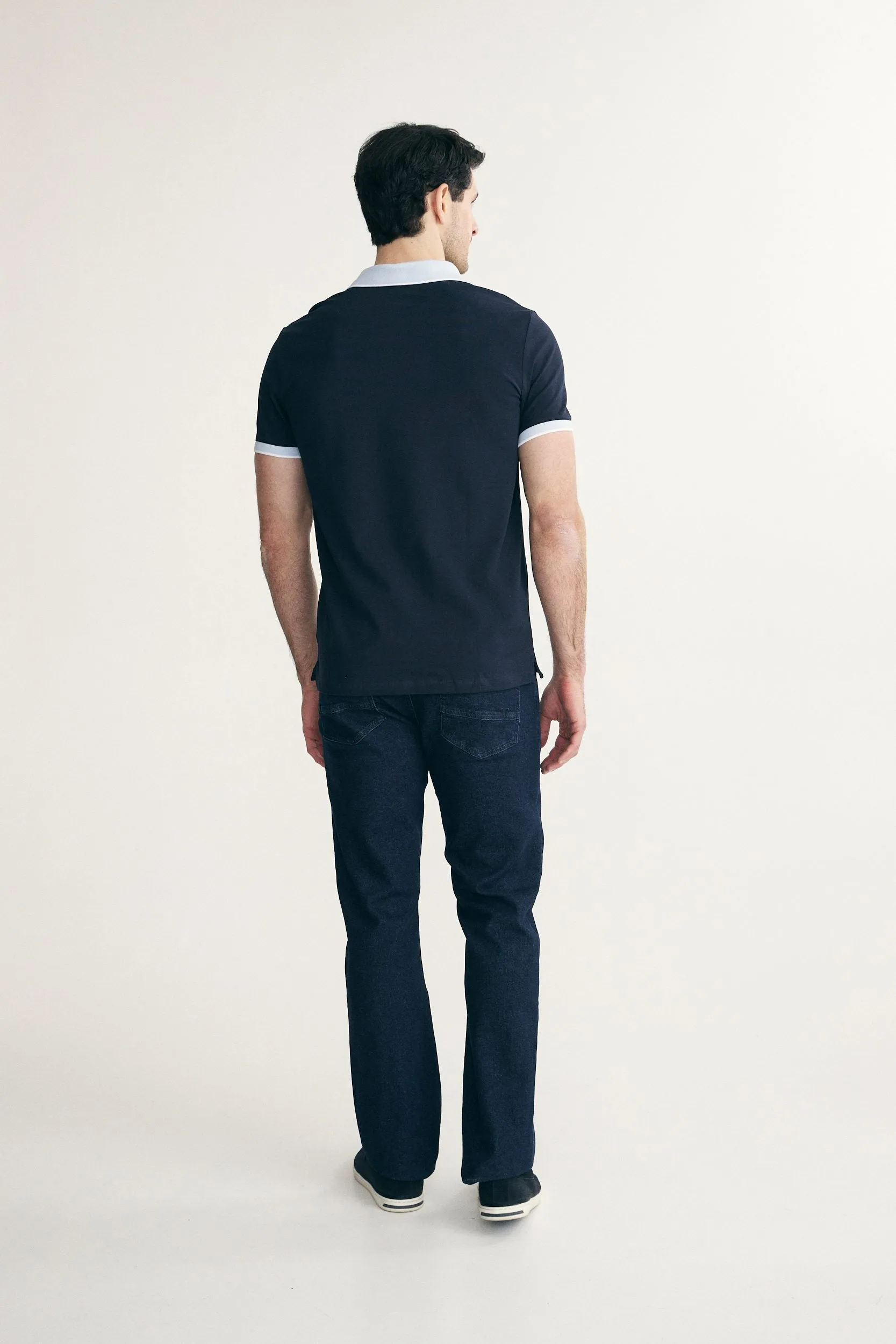 Polo with contrast collar sold by Tristan Style product image thumbnail 2