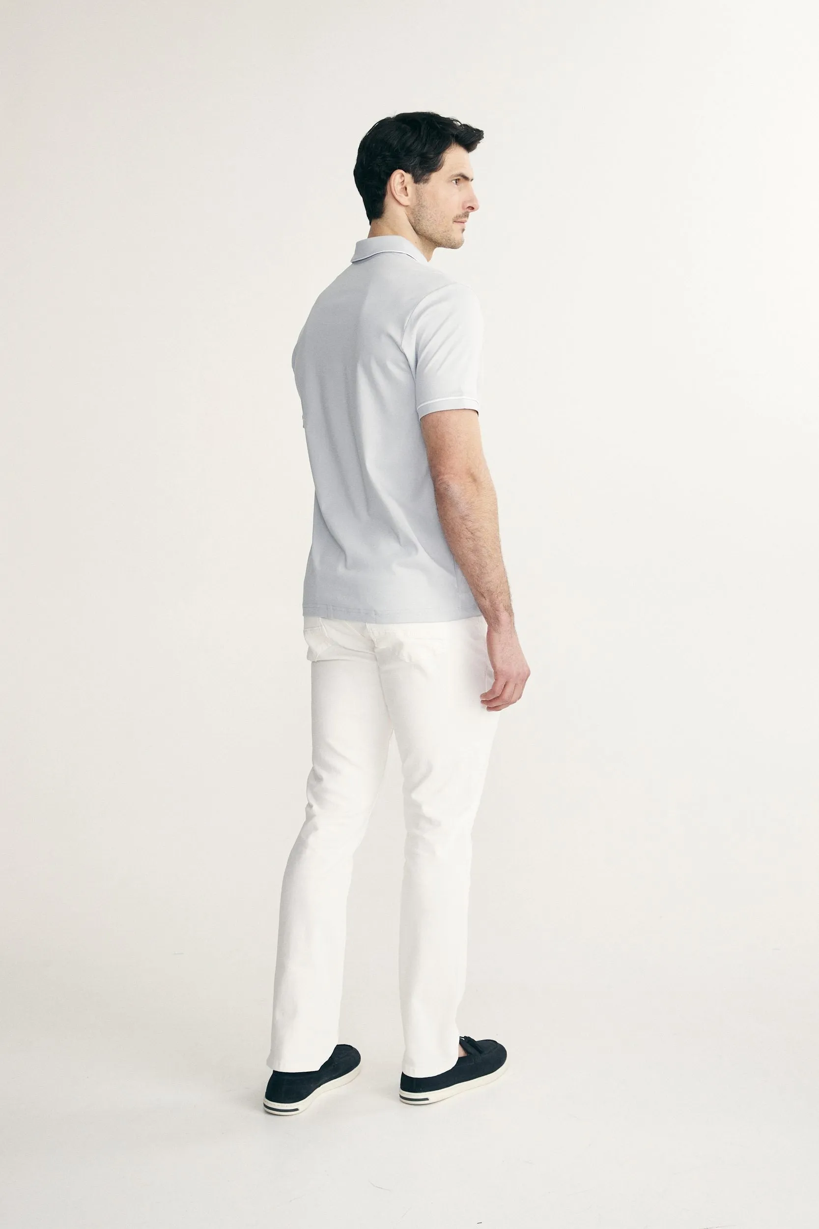 Mercerized cotton polo sold by Tristan Style product image thumbnail 5