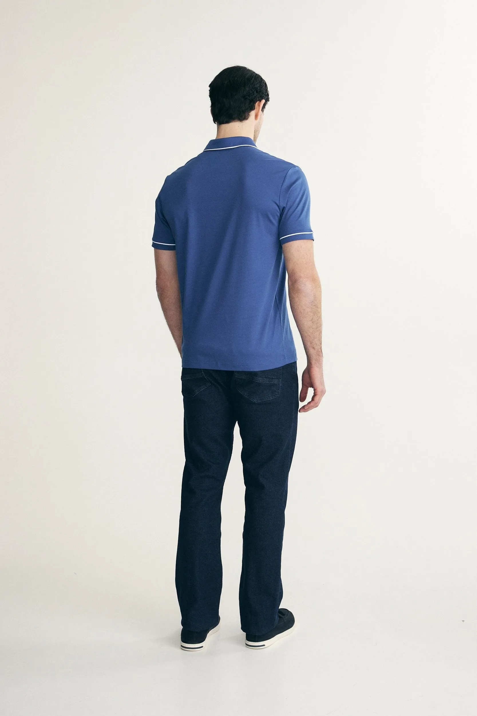 Mercerized cotton polo sold by Tristan Style product image thumbnail 2