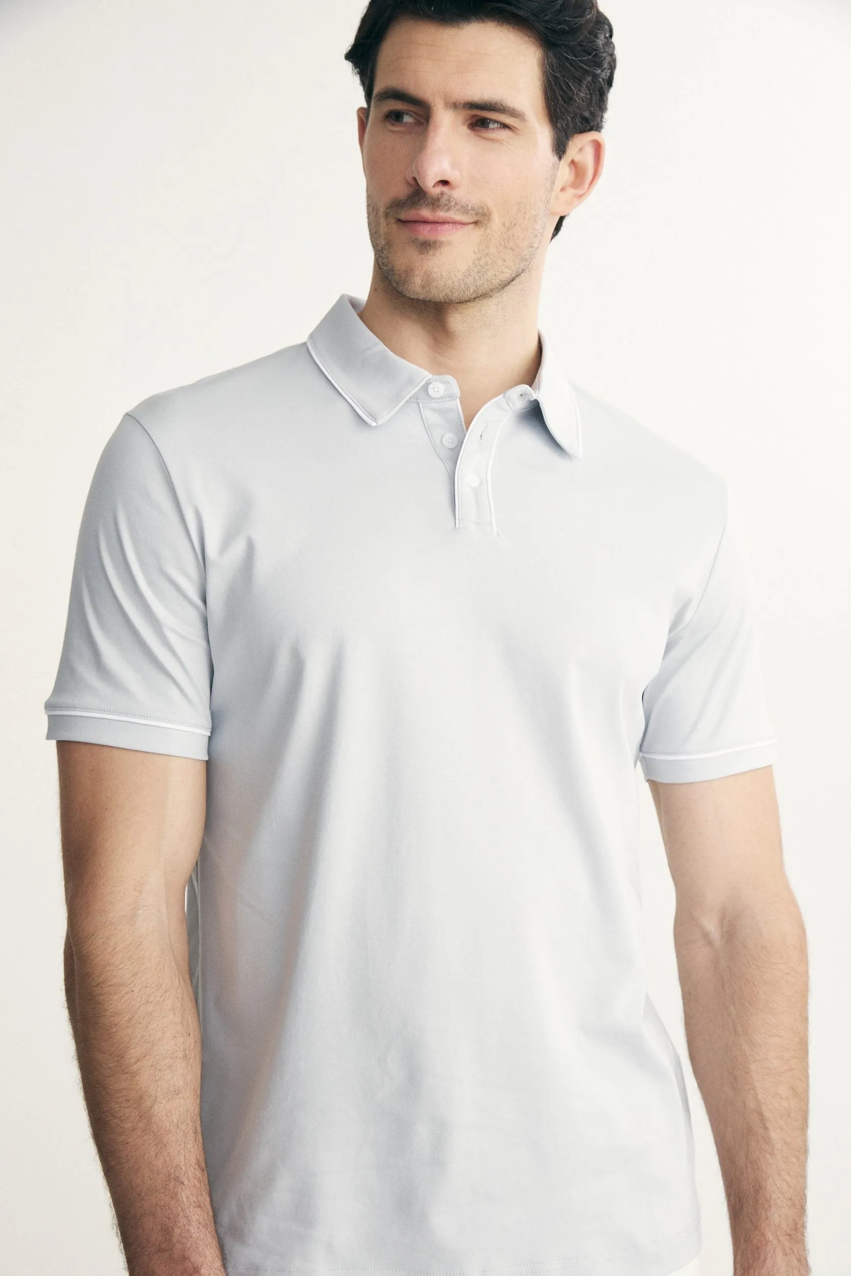 Mercerized cotton polo sold by Tristan Style product image thumbnail 4