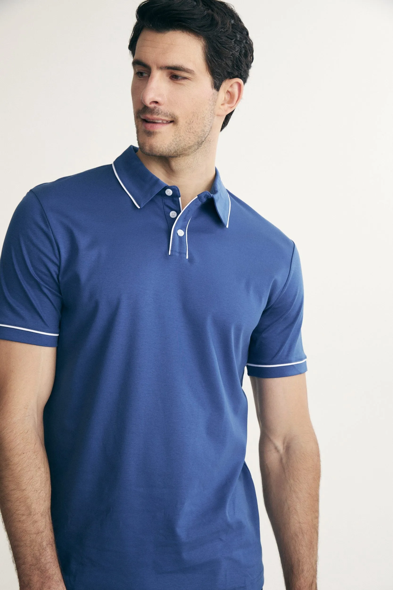 Mercerized cotton polo sold by Tristan Style