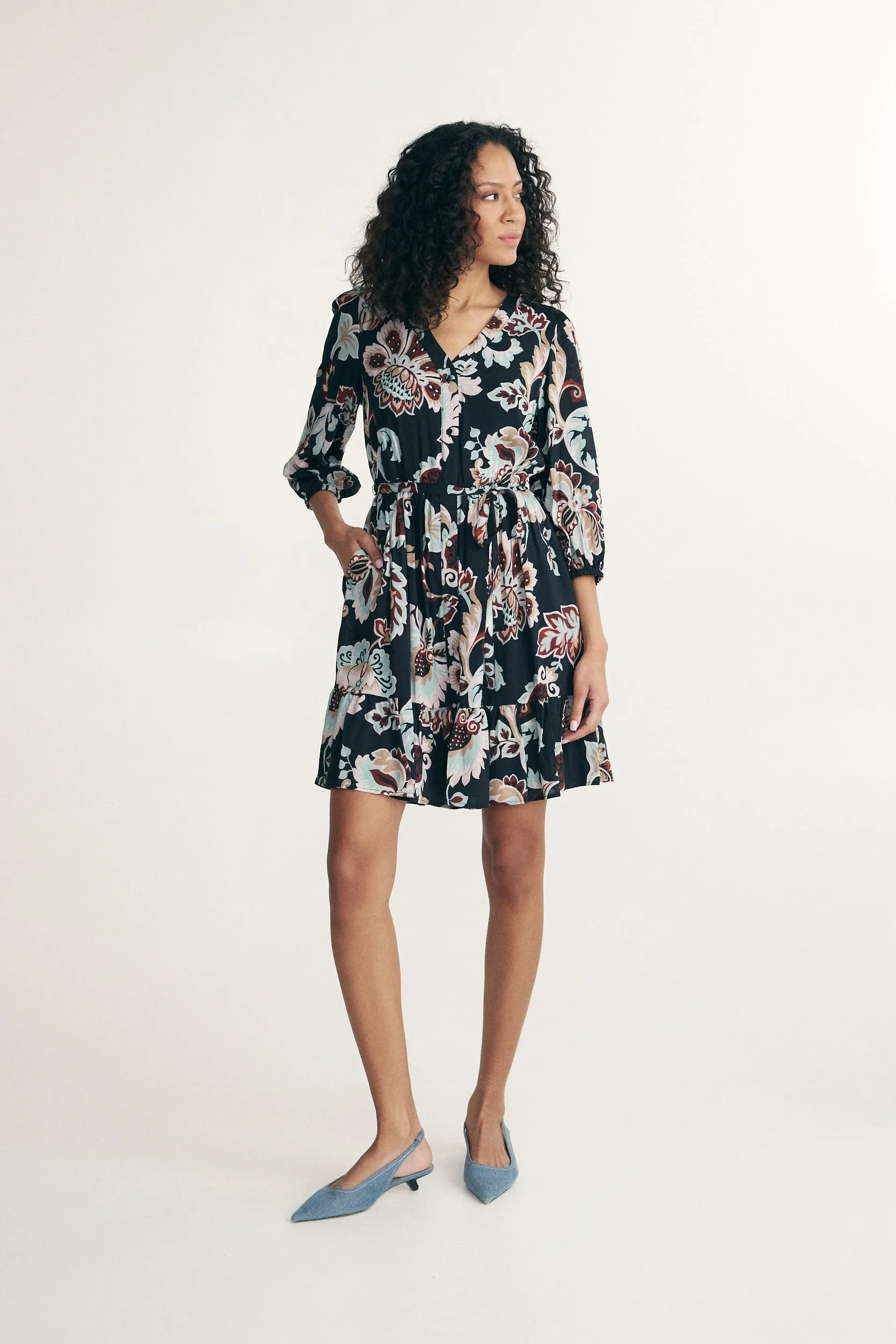 Printed fluid dress sold by Tristan Style product image thumbnail 3