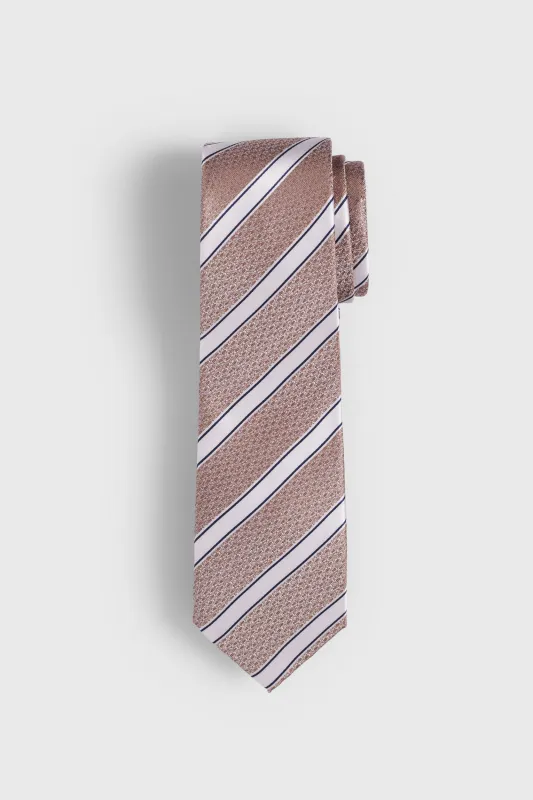 Striped jacquard tie made by Tristan Style