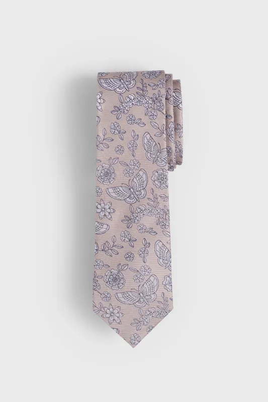 Floral jacquard tie made by Tristan Style