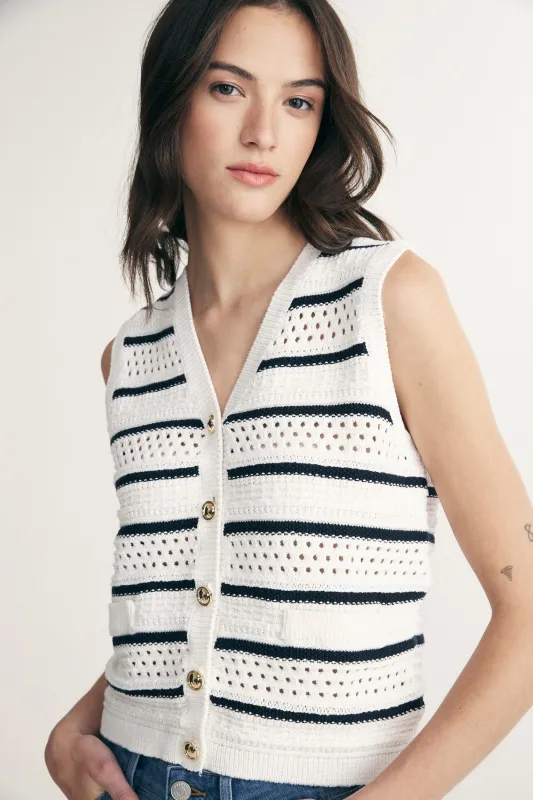 Buttoned sweater vest made by Tristan Style