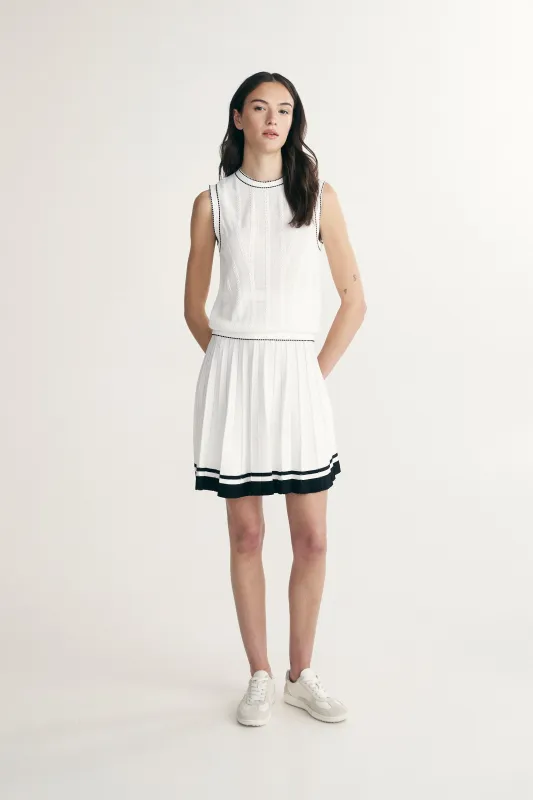 Pleated knit skirt made by Tristan Style