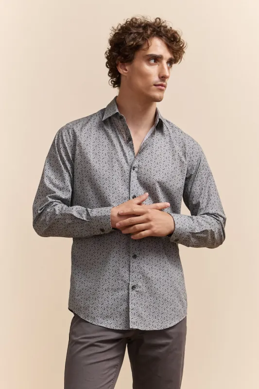 Micro print Fitted shirt sold by Tristan Style