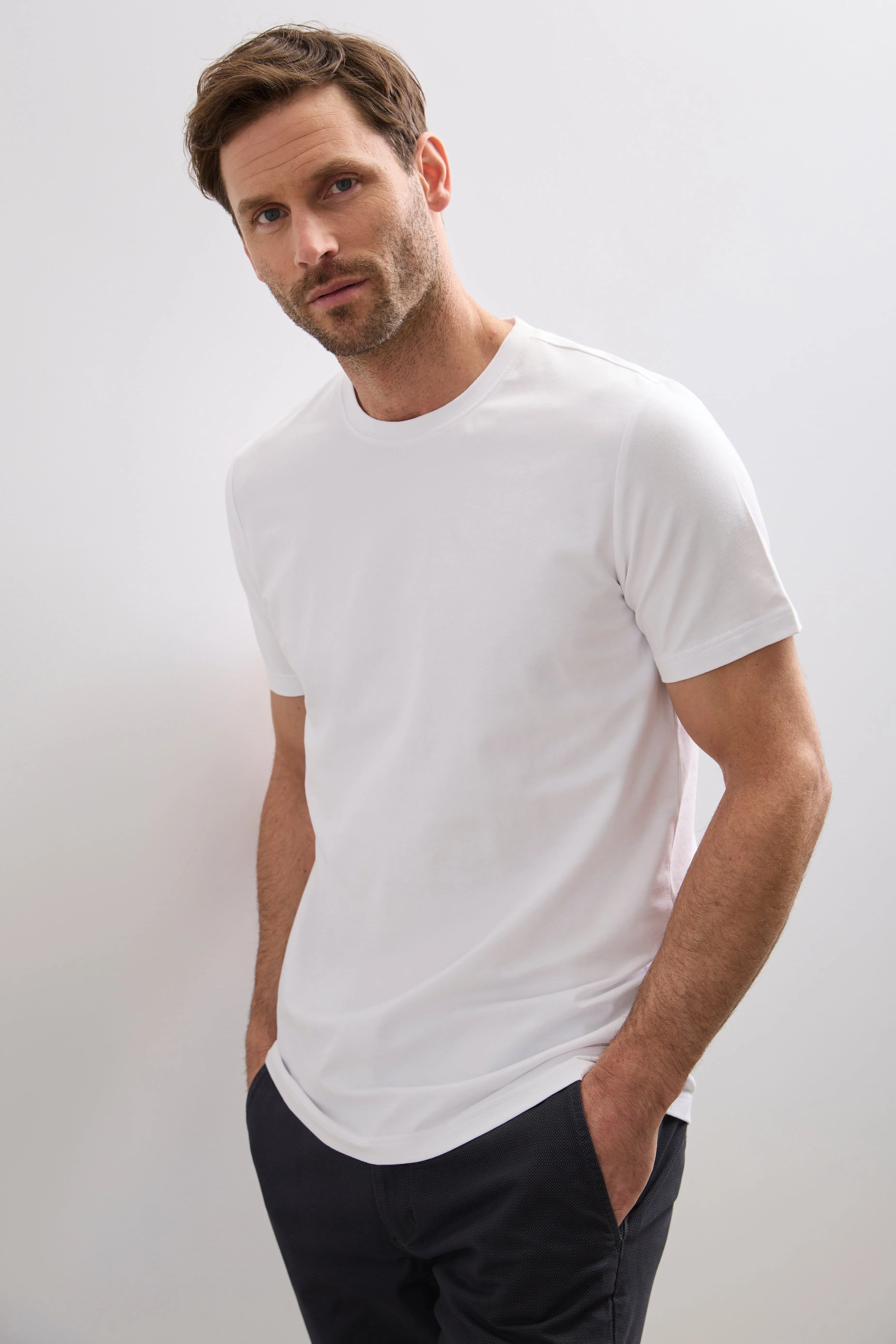 Basic crew neck T-shirt sold by Tristan Style product image thumbnail 3