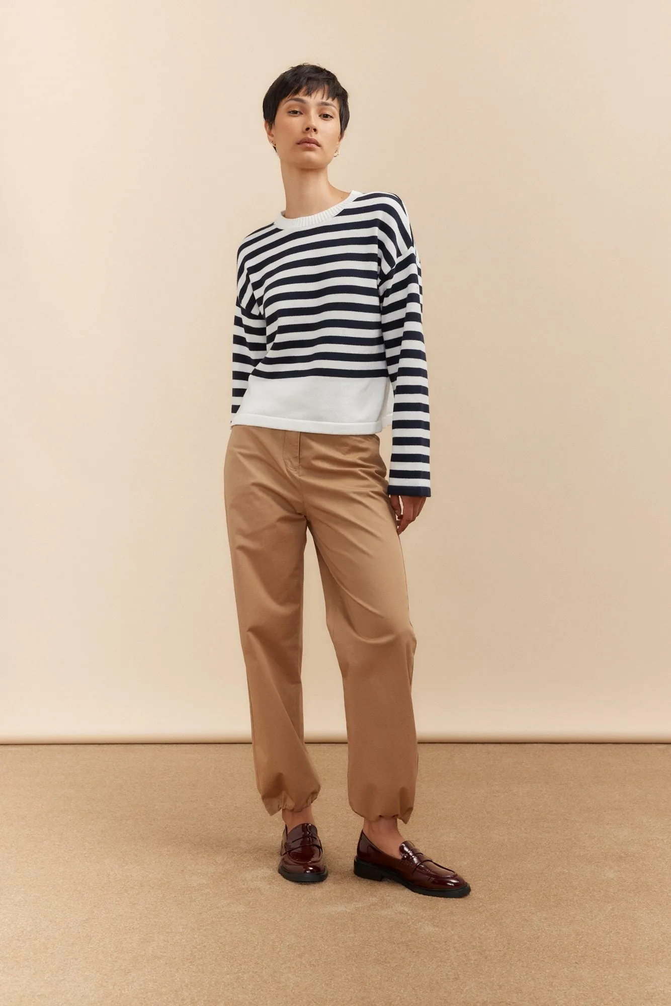 Adjustable ankle high-rise pants sold by Tristan Style product image thumbnail 2