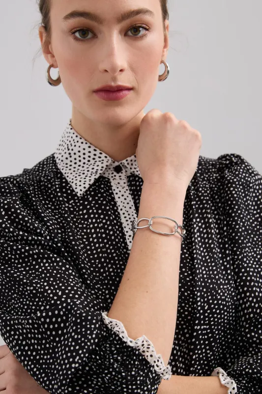 Oval link cuff bracelet sold by Tristan Style