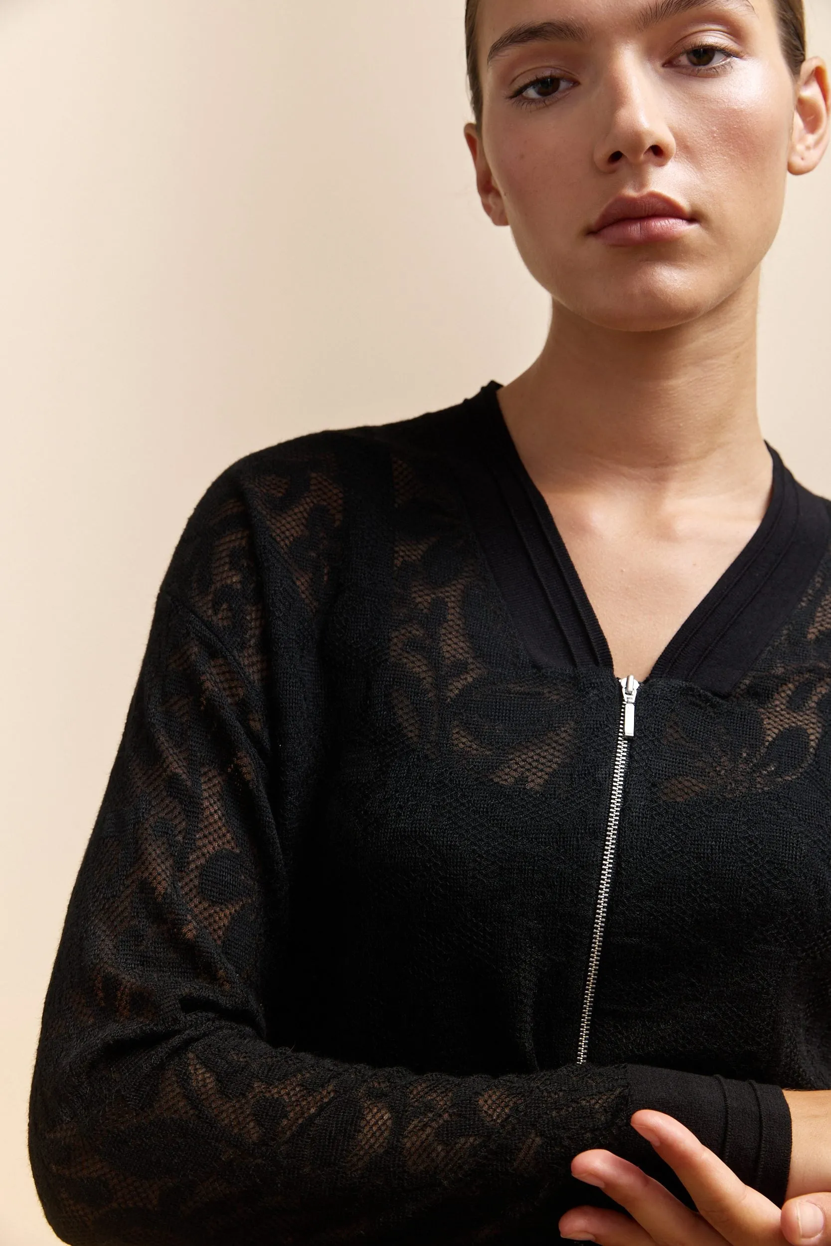 Lace effect cardigan sold by Tristan Style product image thumbnail 3