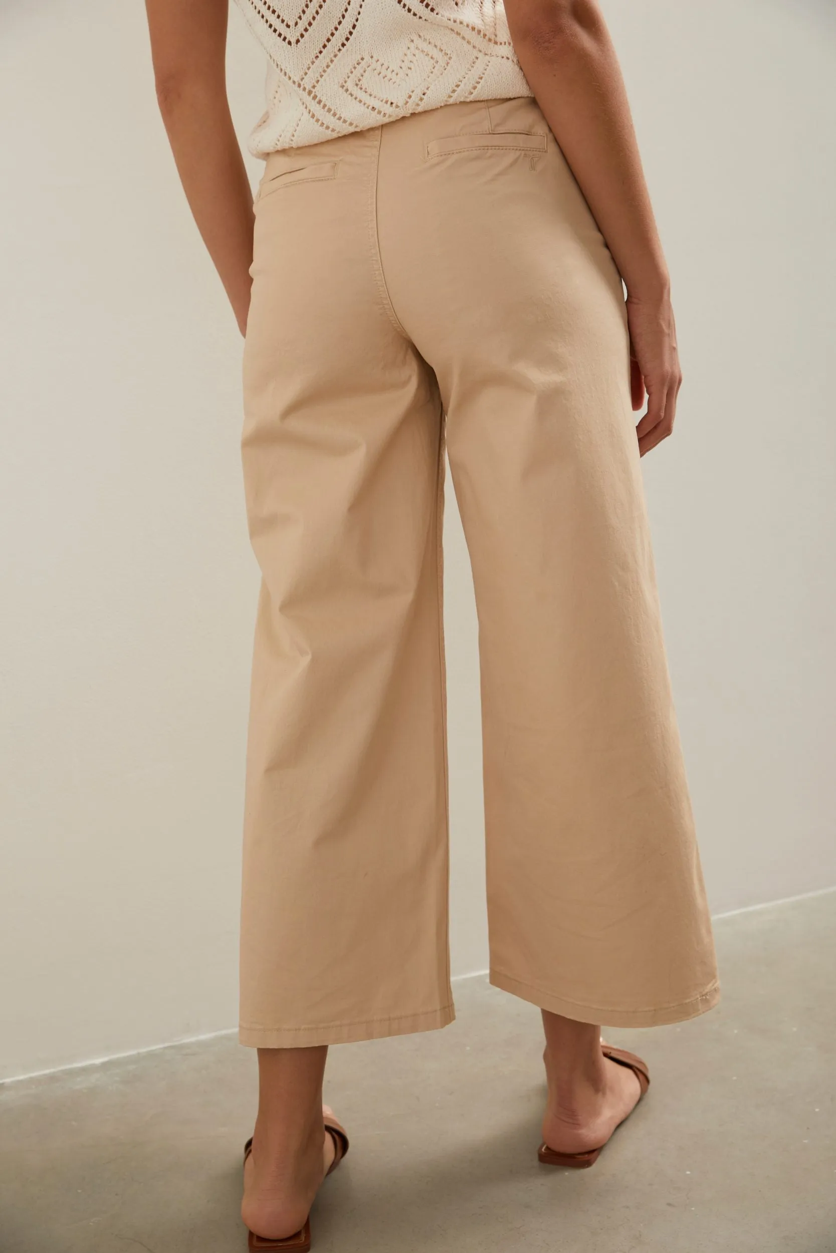 Wide leg high waist cropped pant sold by Tristan Style product image thumbnail 4