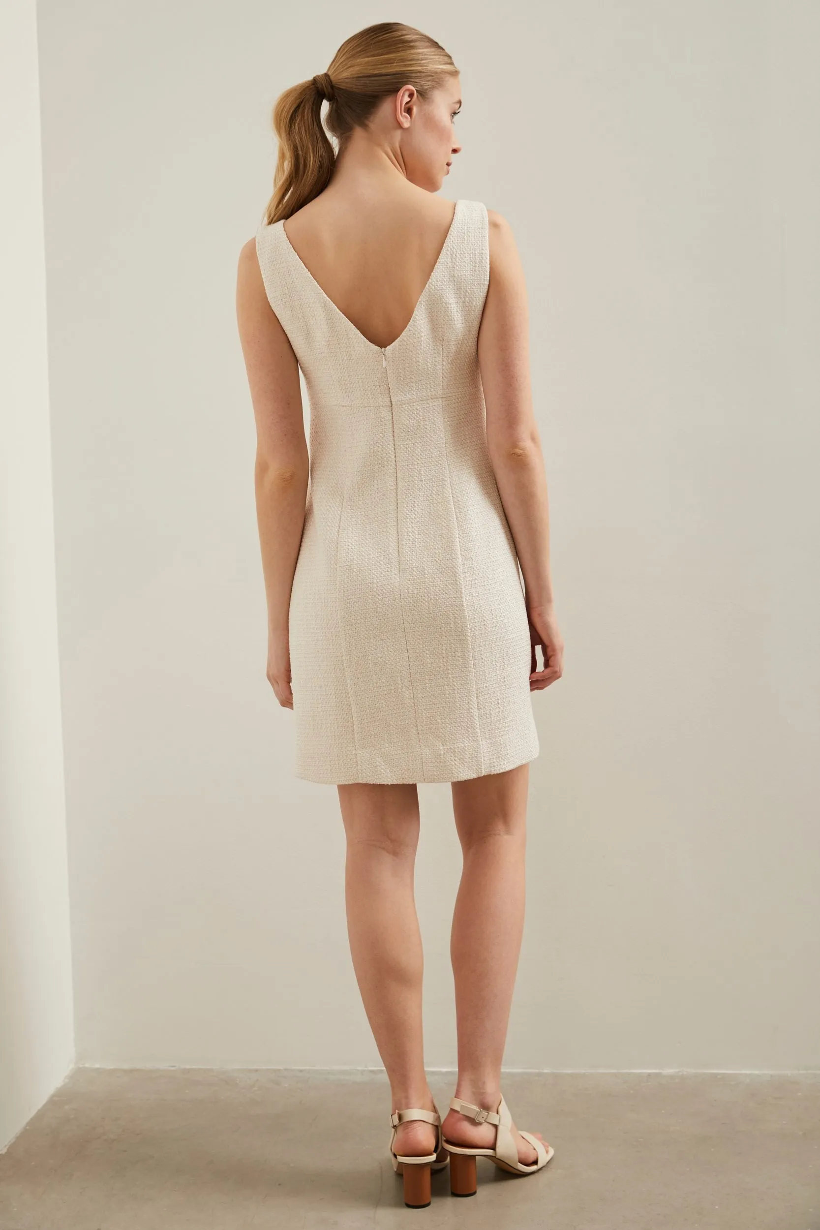 Fitted tweed dress with front sold by Tristan Style product image thumbnail 3