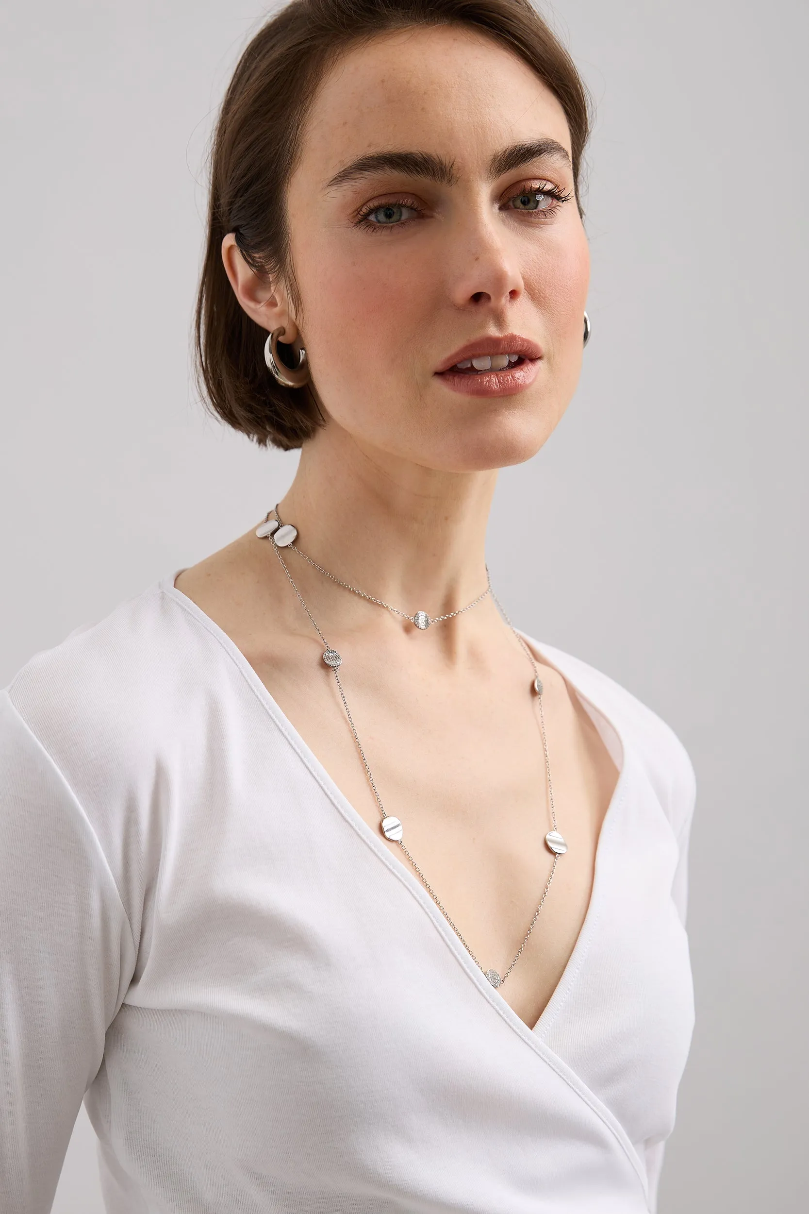 Long necklace with crystals sold by Tristan Style