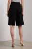 Pleated bermuda shorts with double belts sold by Tristan Style