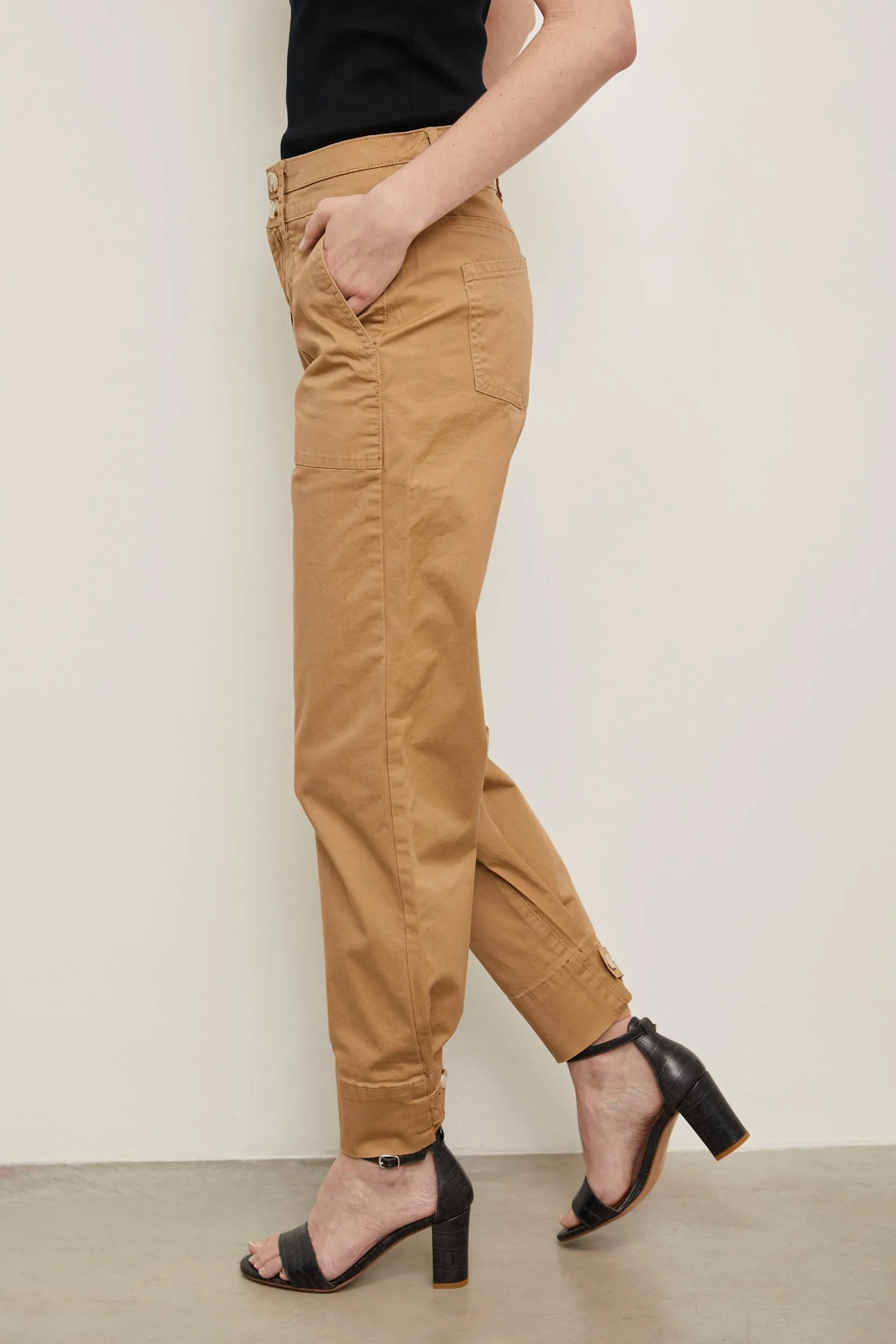 High waist pant with adjustable hem sold by Tristan Style product image thumbnail 3