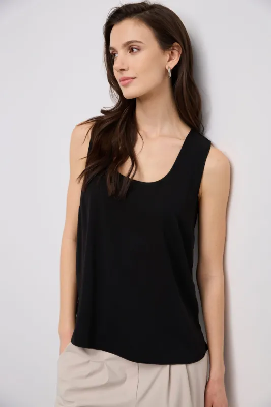 Sleeveless scoop neck top sold by Tristan Style
