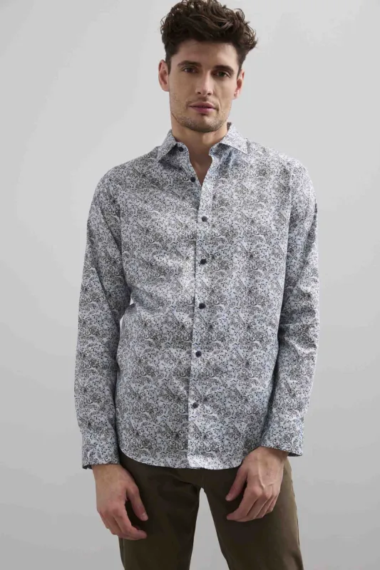Printed fitted shirt sold by Tristan Style