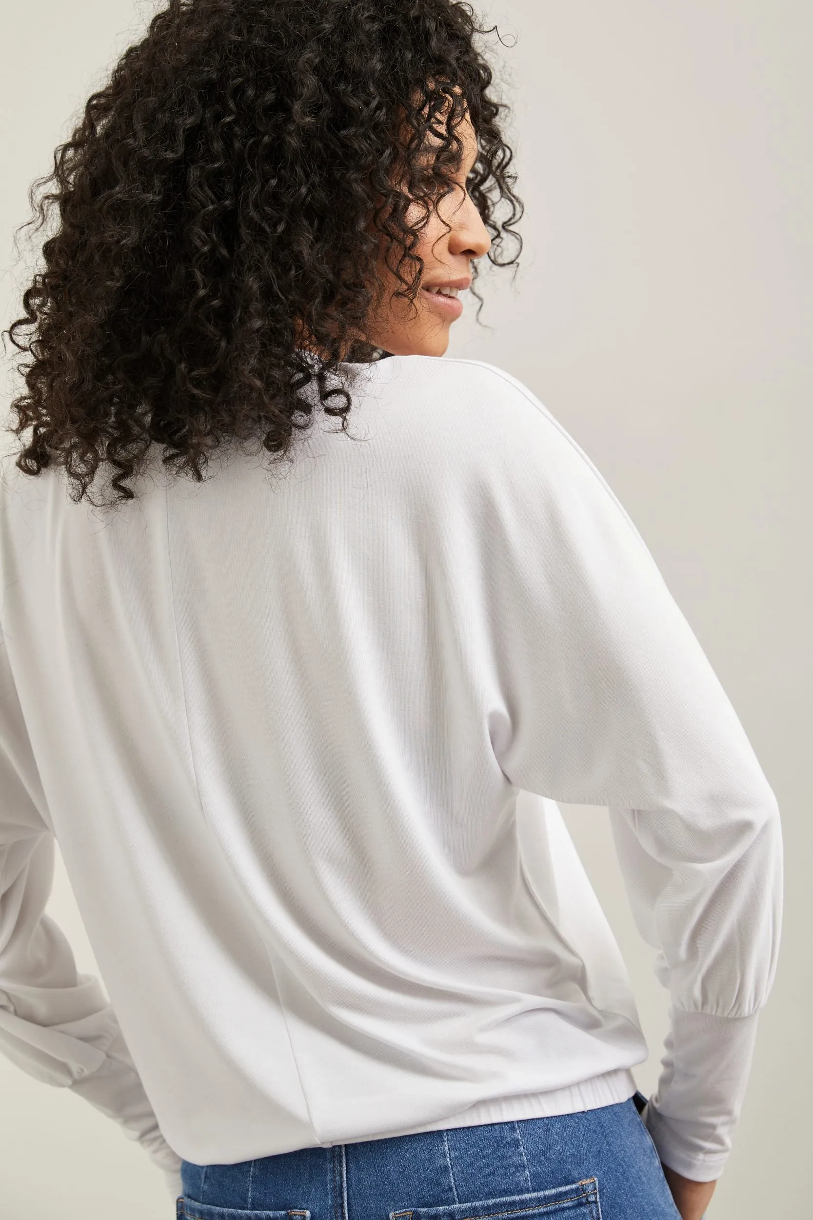 Dolman sleeve top with buttons sold by Tristan Style product image thumbnail 3