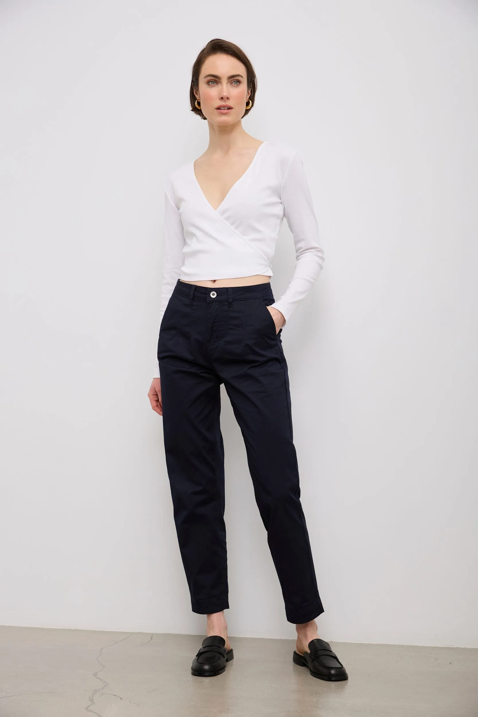 High waisted pants with darts sold by Tristan Style