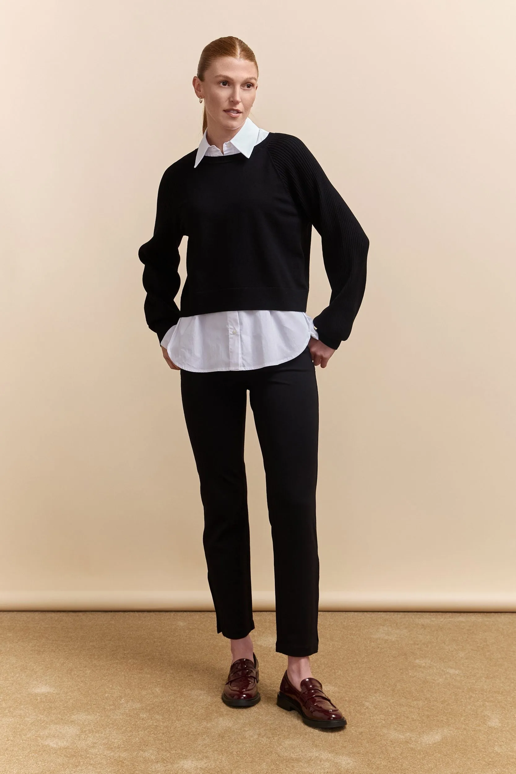 Jersey & woven top for layering sold by Tristan Style product image thumbnail 4