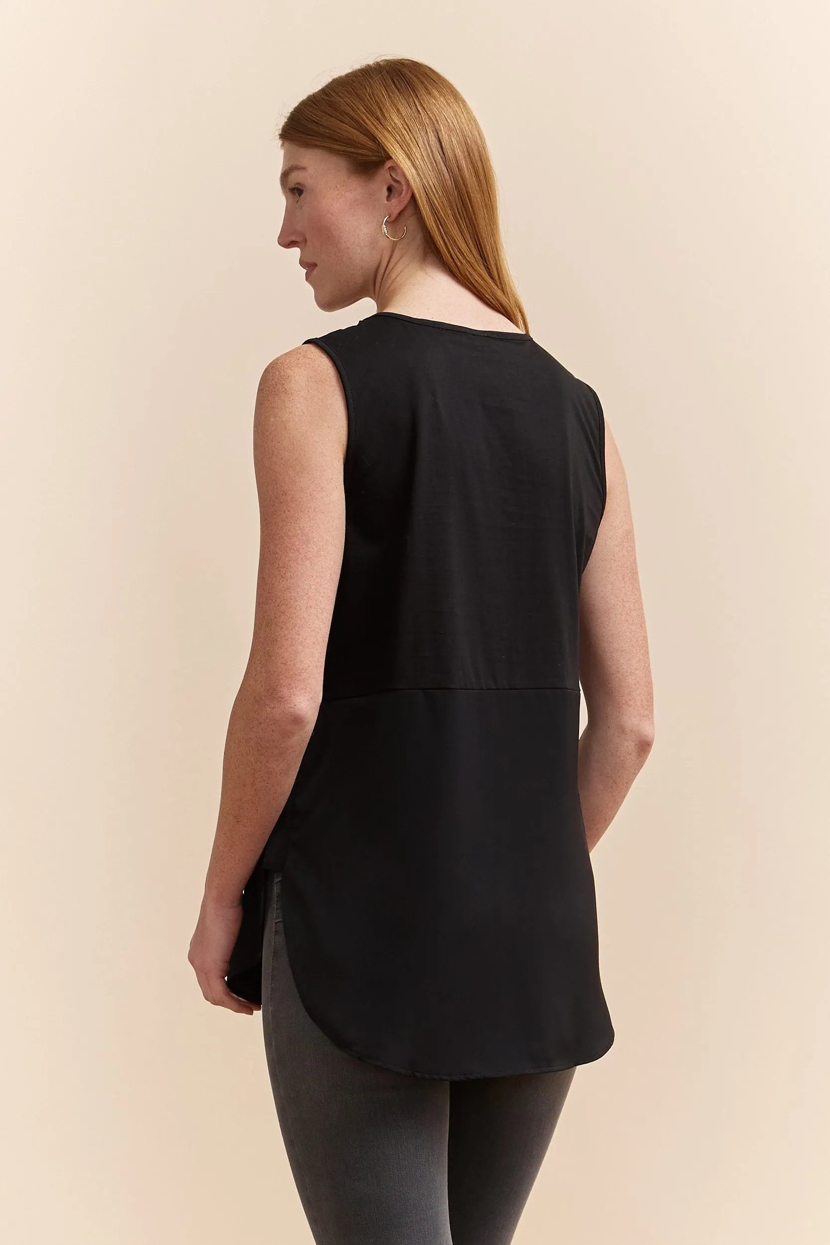 Jersey & woven top for layering sold by Tristan Style product image thumbnail 3