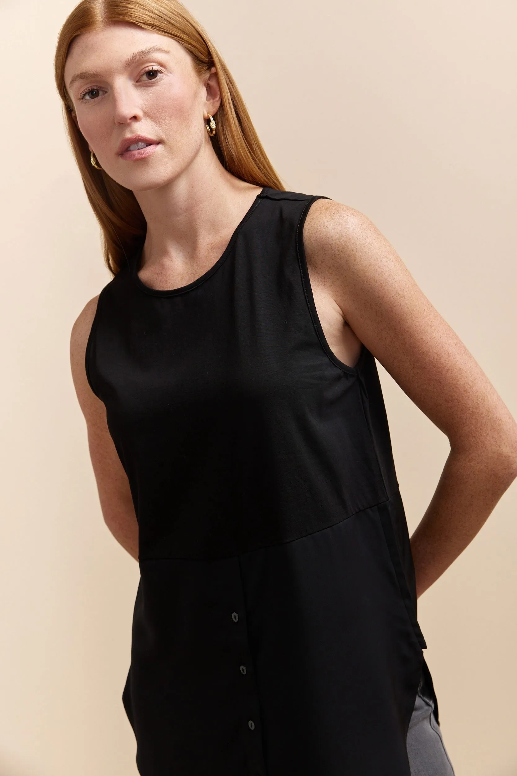 Jersey & woven top for layering sold by Tristan Style product image thumbnail 4