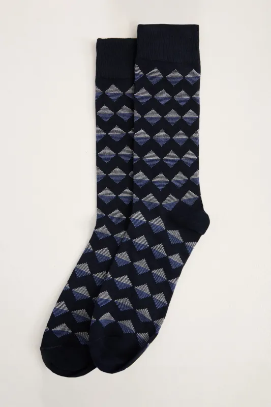 Diamond pattern socks sold by Tristan Style
