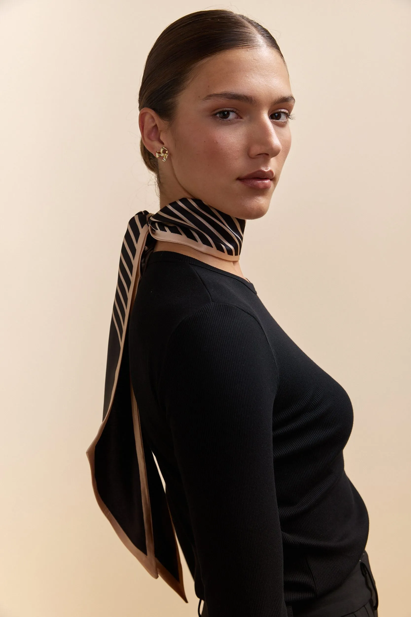 Oblong printed scarf sold by Tristan Style