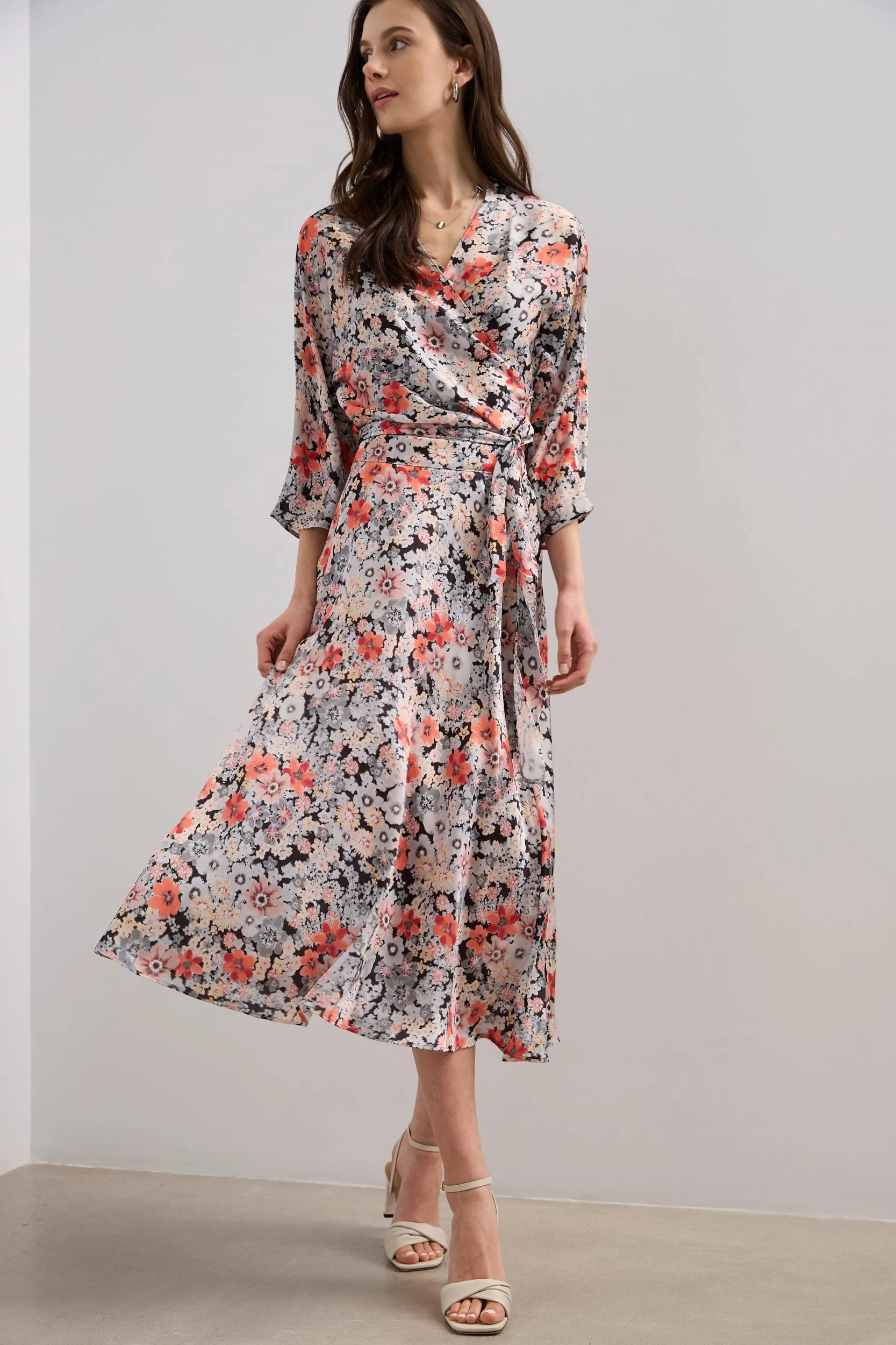 Floral print wrap blouse sold by Tristan Style product image thumbnail 3