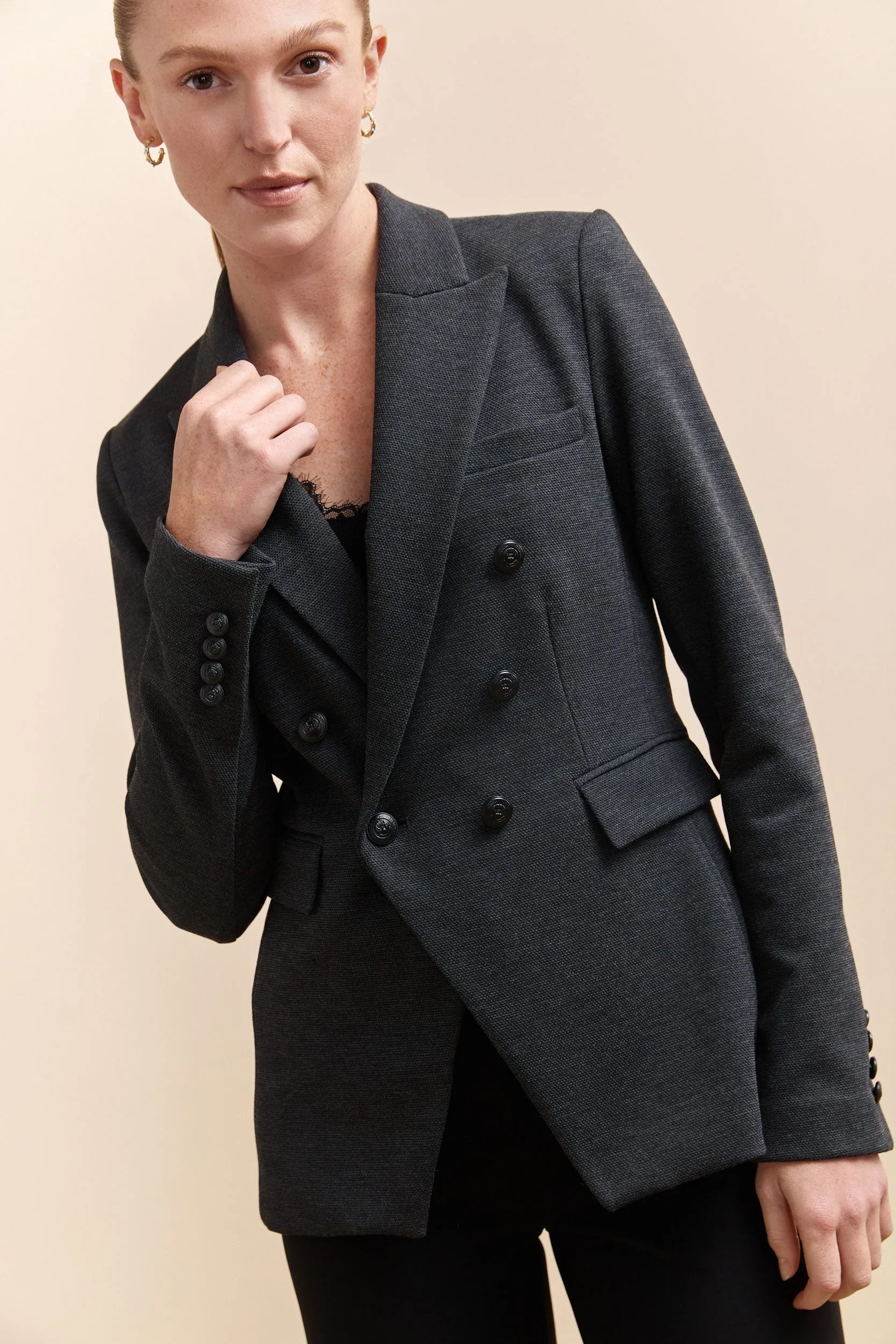 Double-Breasted Stretch Blazer sold by Tristan Style product image thumbnail 4