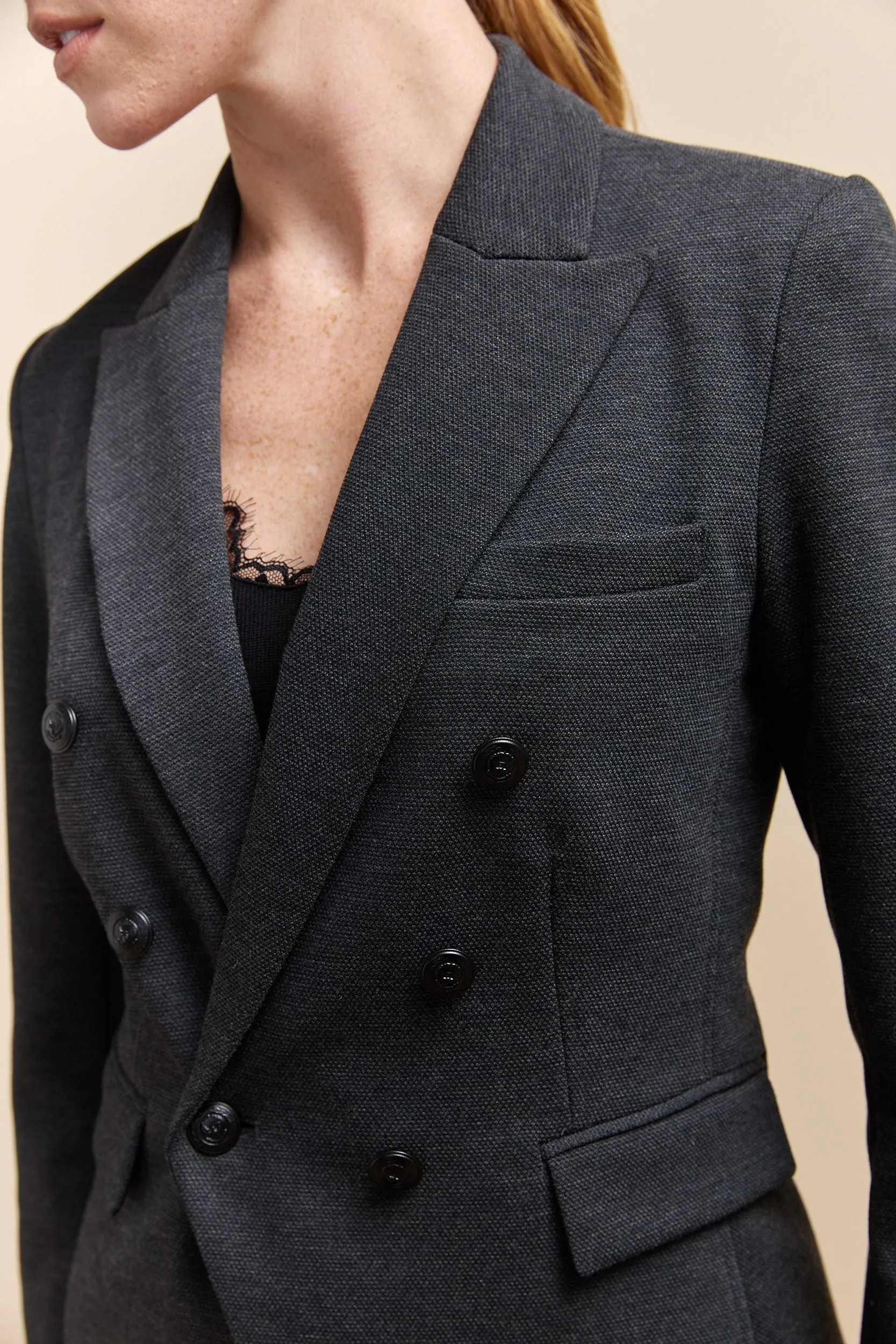 Double-Breasted Stretch Blazer sold by Tristan Style product image thumbnail 5