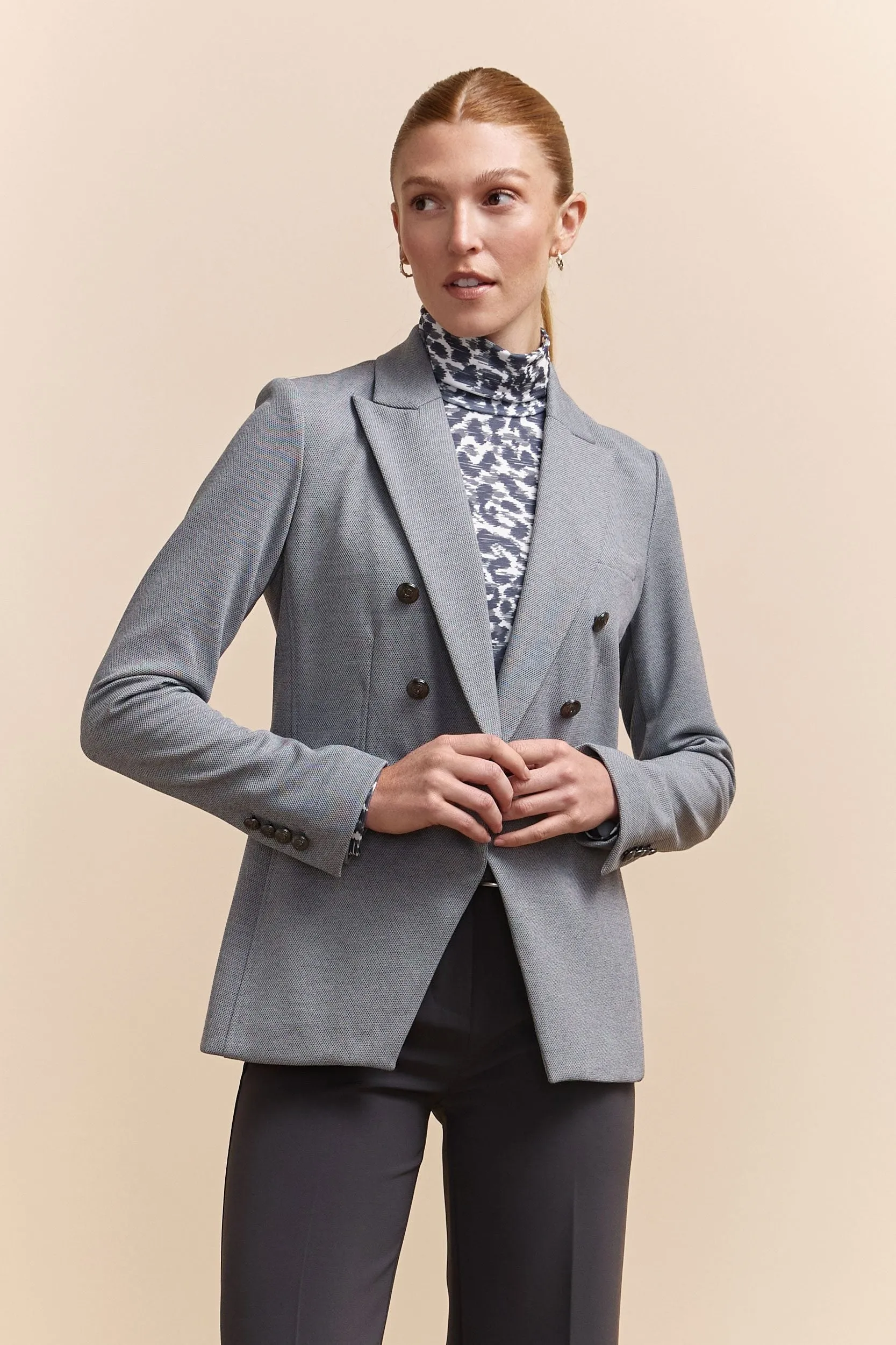 Double-Breasted Stretch Blazer sold by Tristan Style product image thumbnail 2
