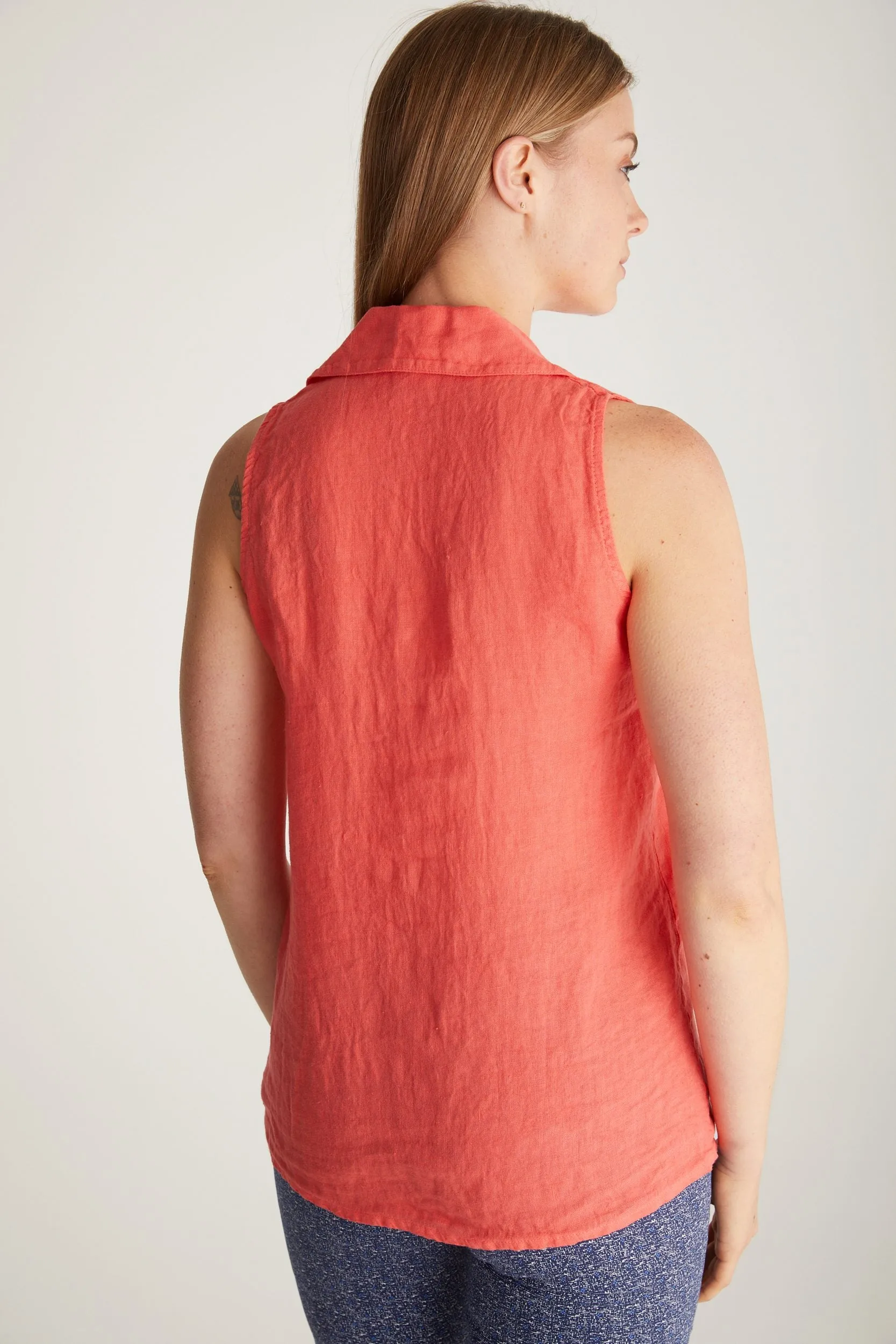 Linen sleeveless blouse sold by Tristan Style product image thumbnail 2