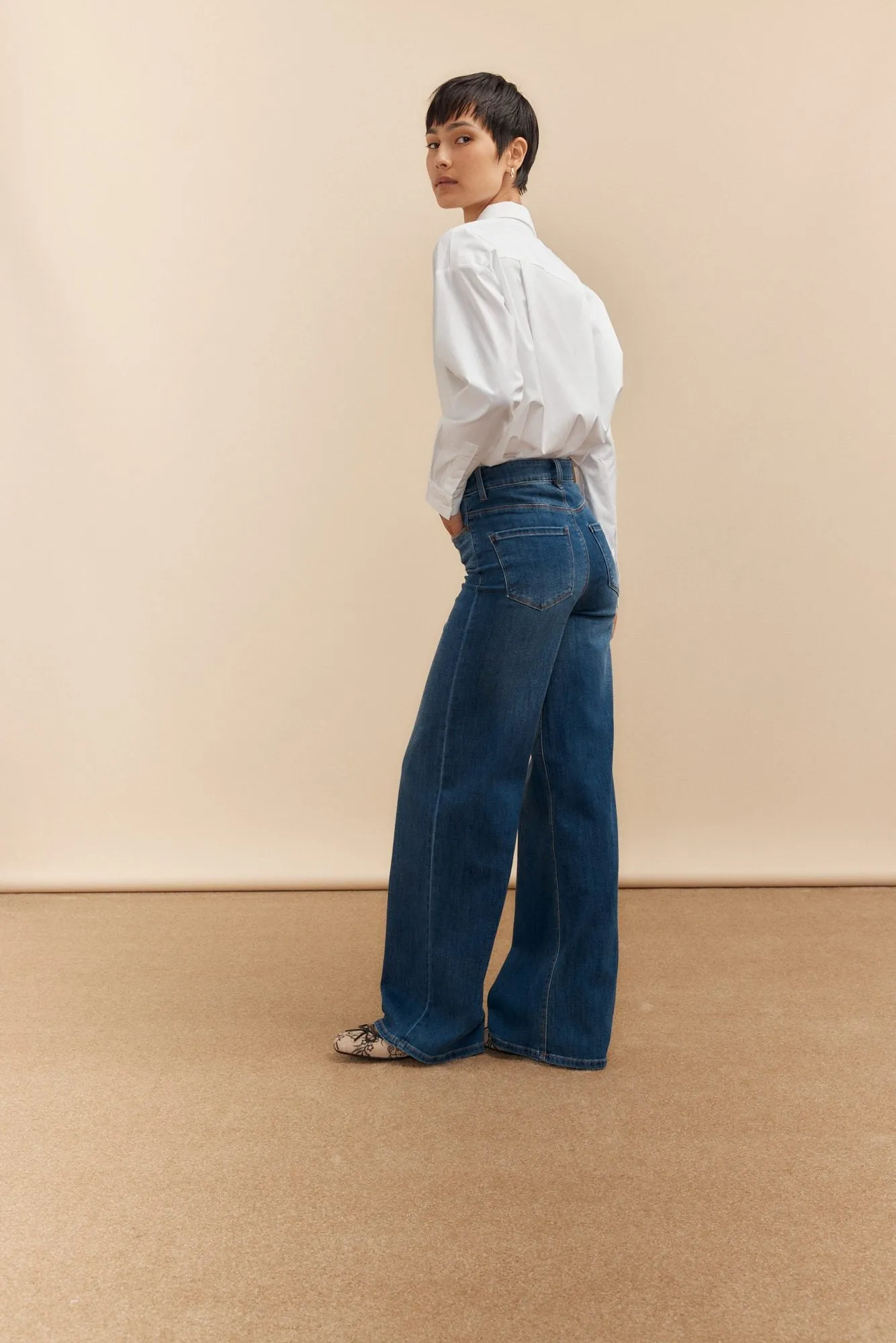 High waist straight jean sold by Tristan Style product image thumbnail 2