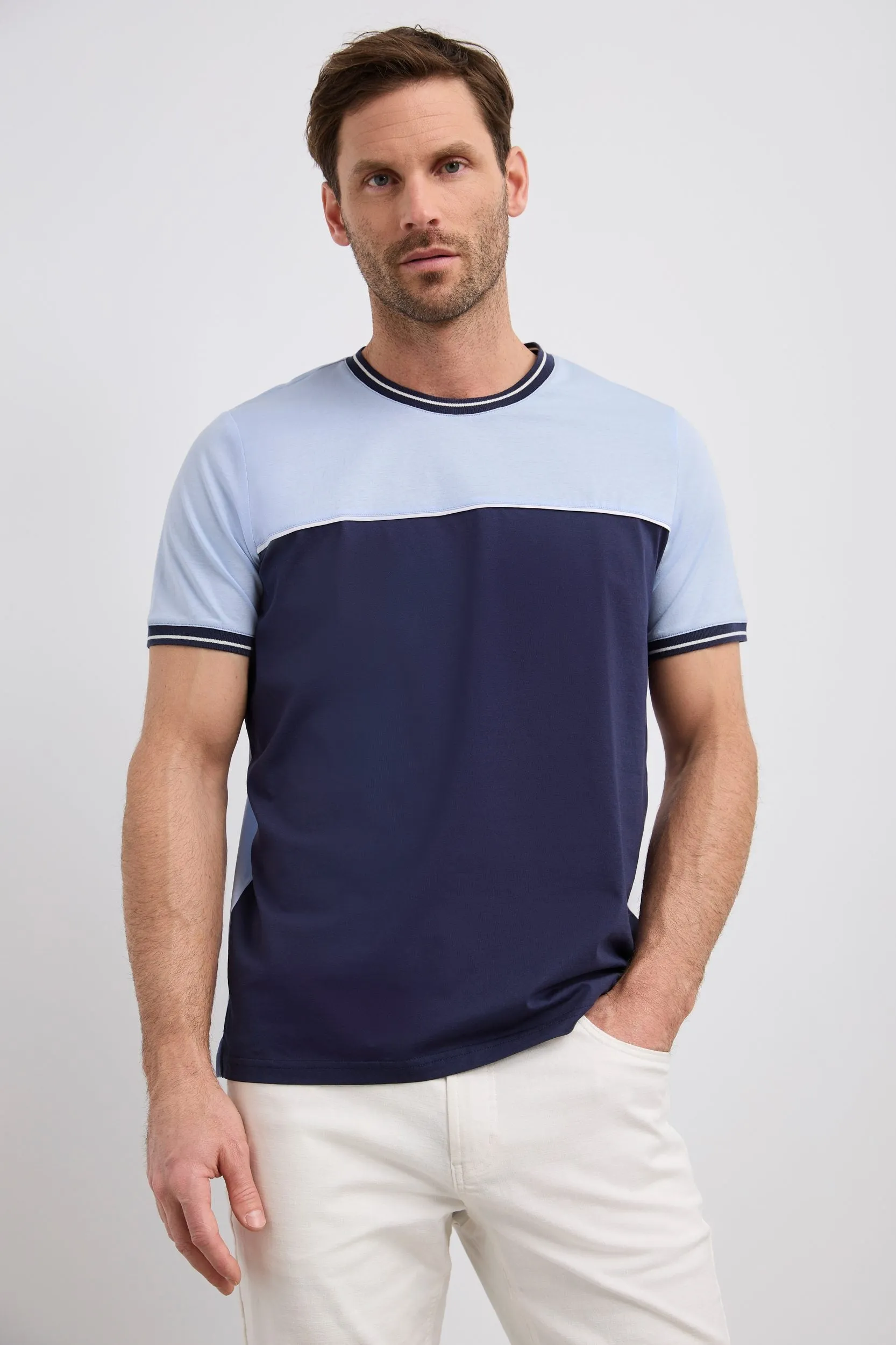 Color block t-shirt sold by Tristan Style product image thumbnail 2