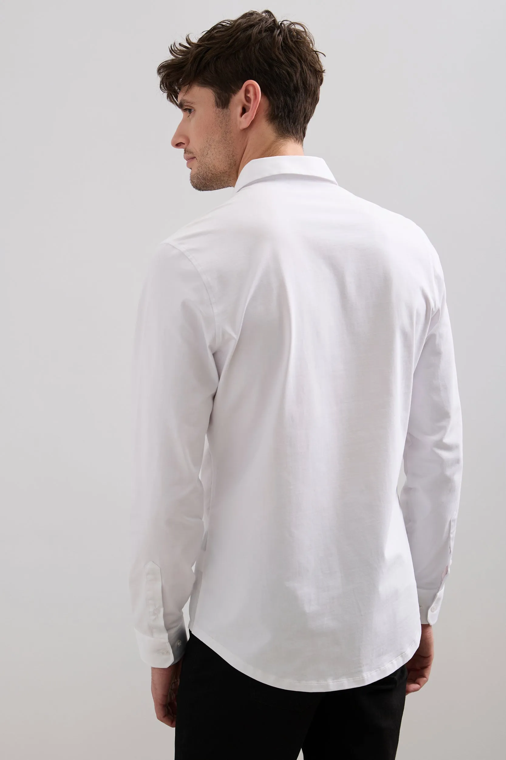 Jersey back & sleeve fitted shirt sold by Tristan Style product image thumbnail 4