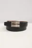 Plate buckle reversible leather belt sold by Tristan Style